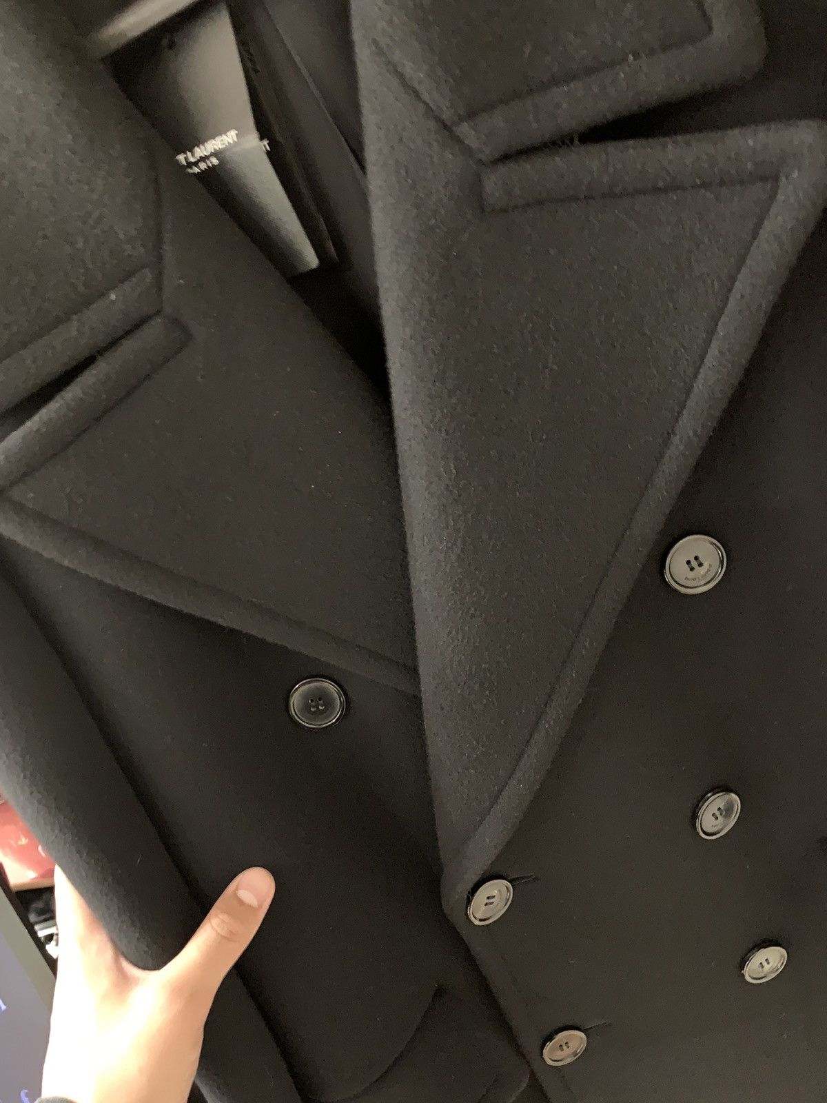Saint Laurent Paris Saint Laurent 2023FW Black Oversized Wool coat Size US M / EU 48-50 / 2 - 3 Thumbnail