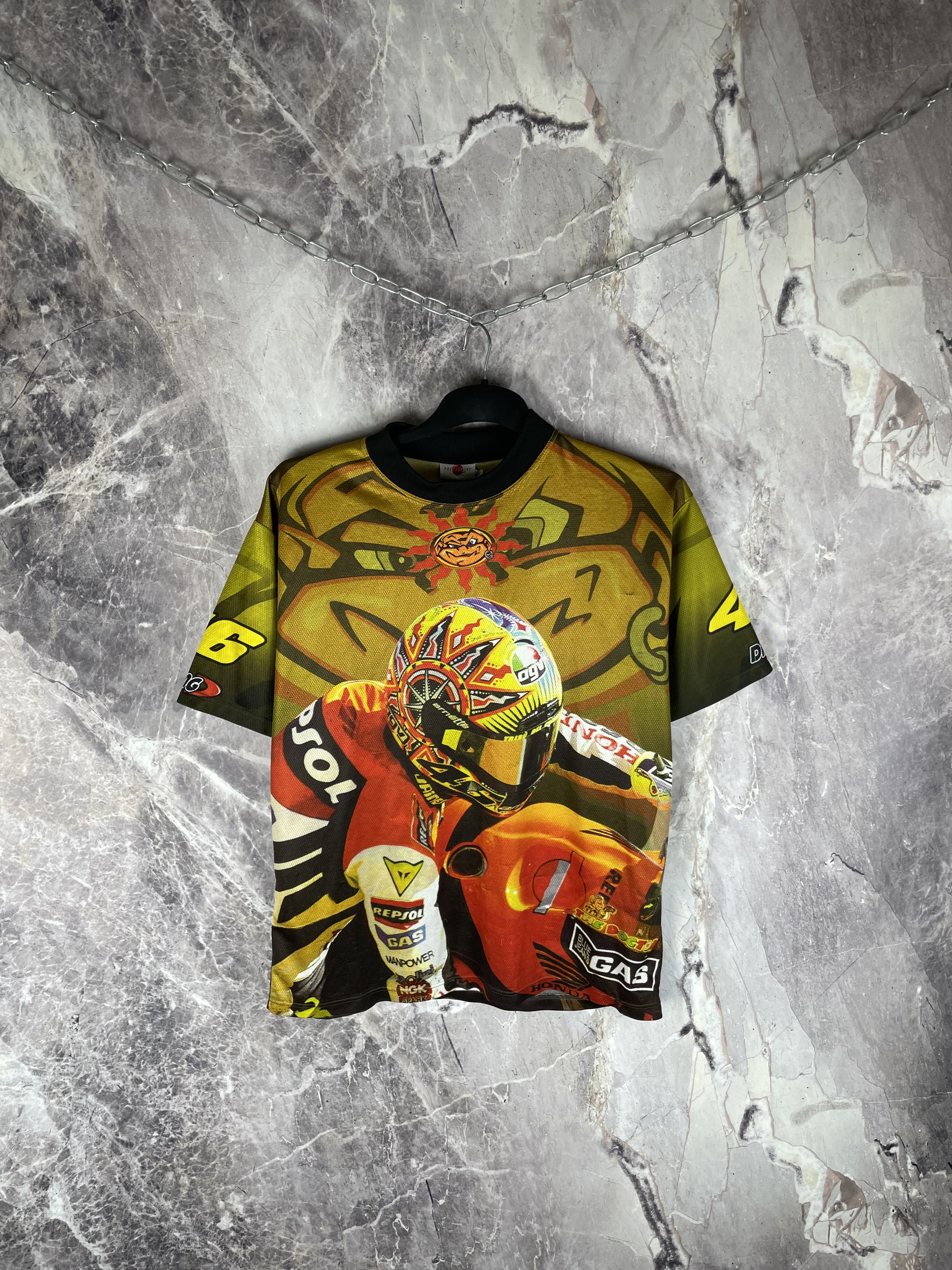 Vintage Vintage Valentino Rossi VR 46 T-Shirt Jersey Size US L / EU 52-54 / 3 - 1 Thumbnail