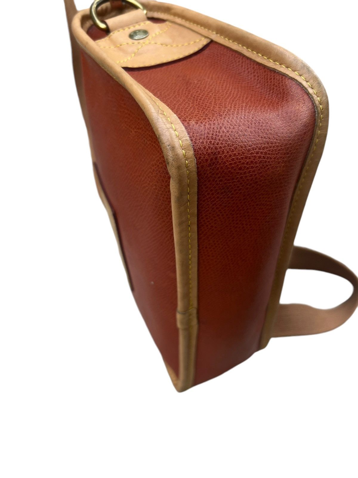 Leather Vintage 90s Upla Paris Scratches Patina Leather Sling Bag Size ONE SIZE - 16 Thumbnail