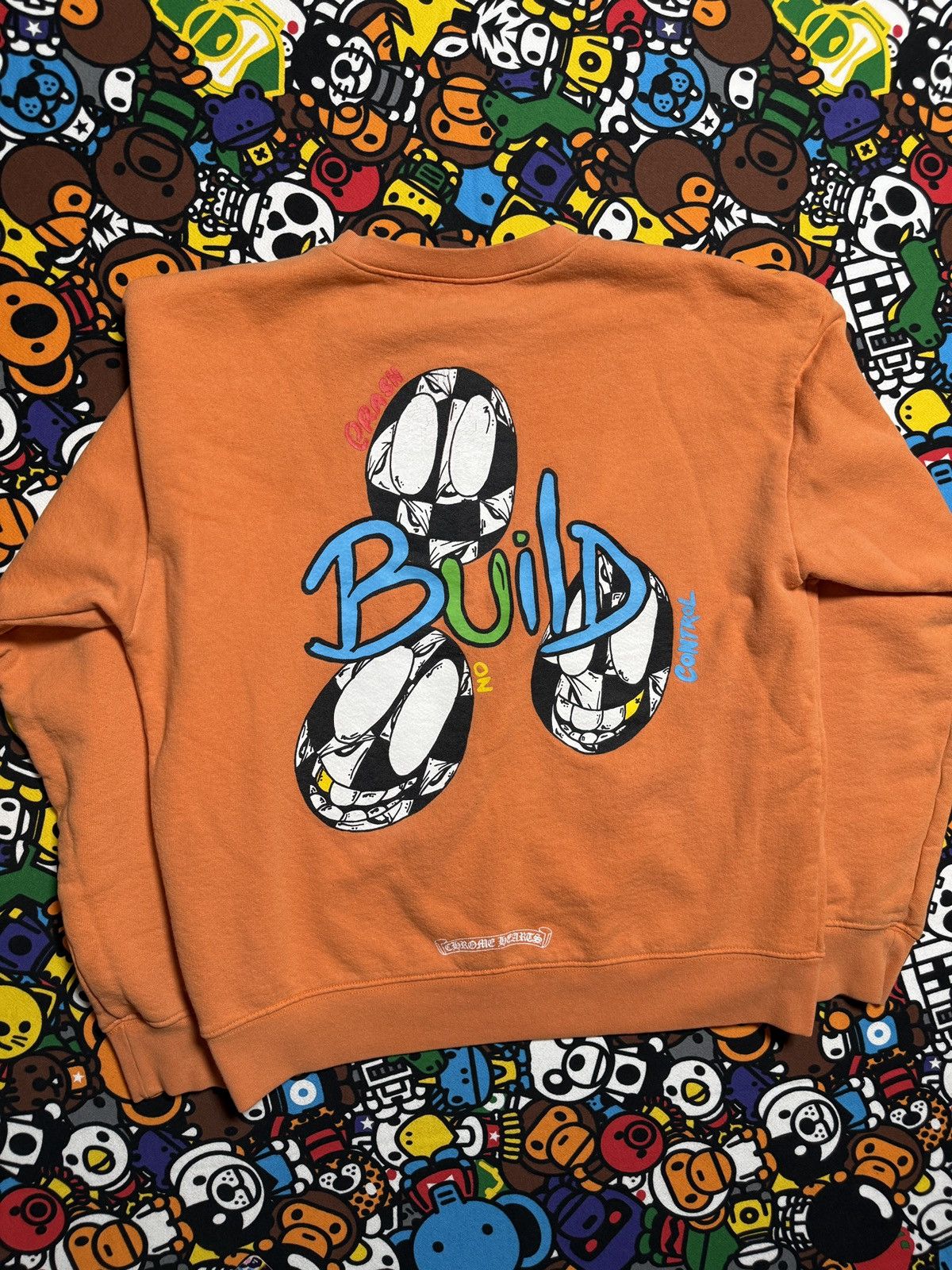 Chrome Hearts Chrome Hearts Orange Matty Boy Build Logo Pullover Sweater Size US M / EU 48-50 / 2 - 17 Thumbnail