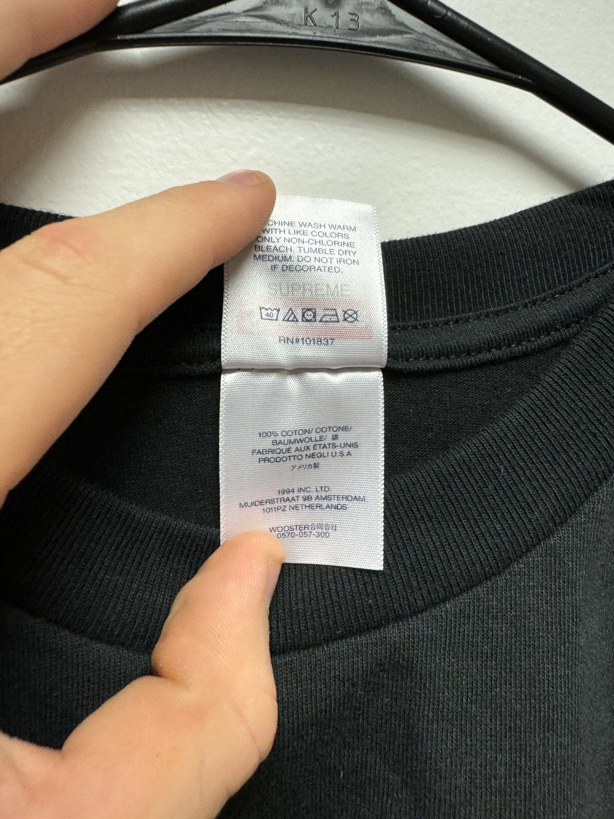 Supreme Supreme blank tee black Size US S / EU 44-46 / 1 - 4 Thumbnail