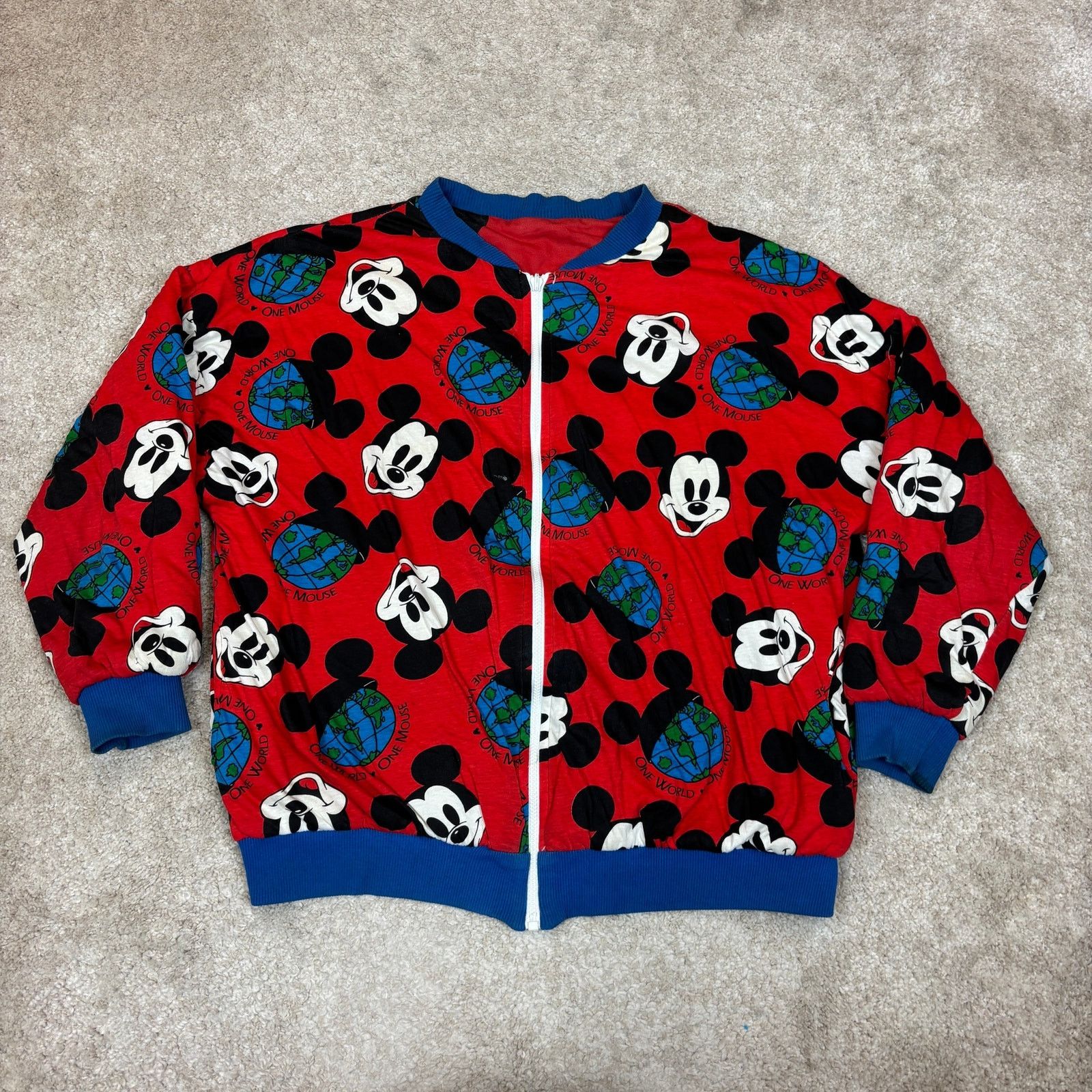 Disney Vintage 90s Mickeys Reversible Bomber AOP Jacket Men's XL Size US XL / EU 56 / 4 - 2 Thumbnail