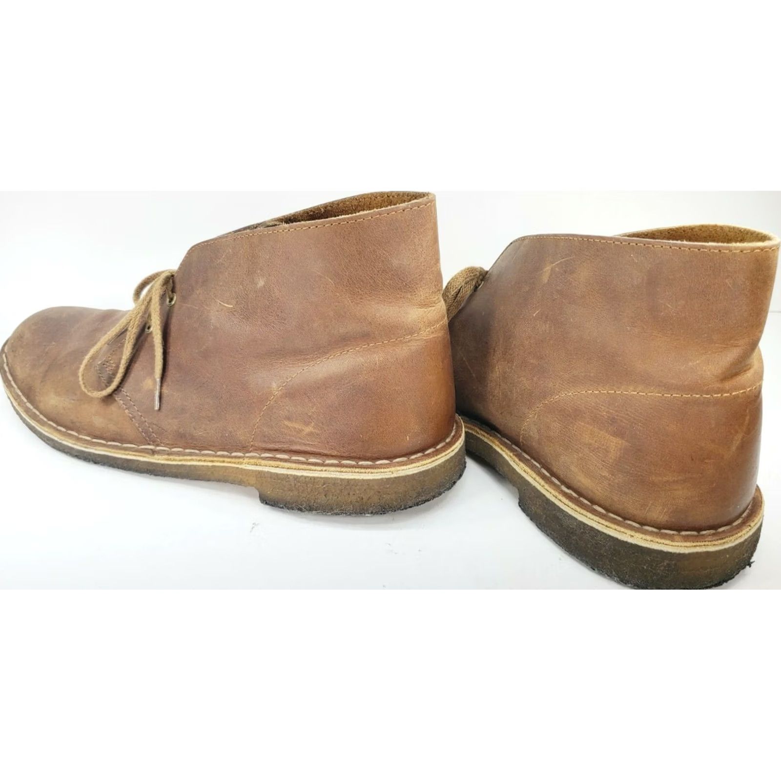 Clarks VINTAGE Clarks Desert Boot Chukka Men's Brown Leather Crepe Sole 11.5 US/11 UK Boots Size US 12 / EU 45 - 2 Thumbnail