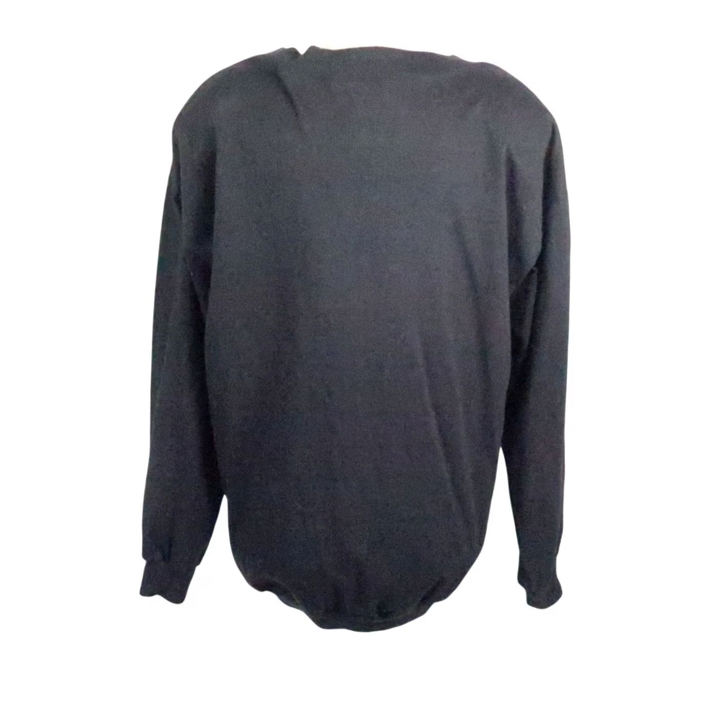 Gloria Vanderbilt VINTAGE Gloria Vanderbilt Black Cotton Sweater Cardigan M 80s Womens Size M / US 6-8 / IT 42-44 - 3 Thumbnail