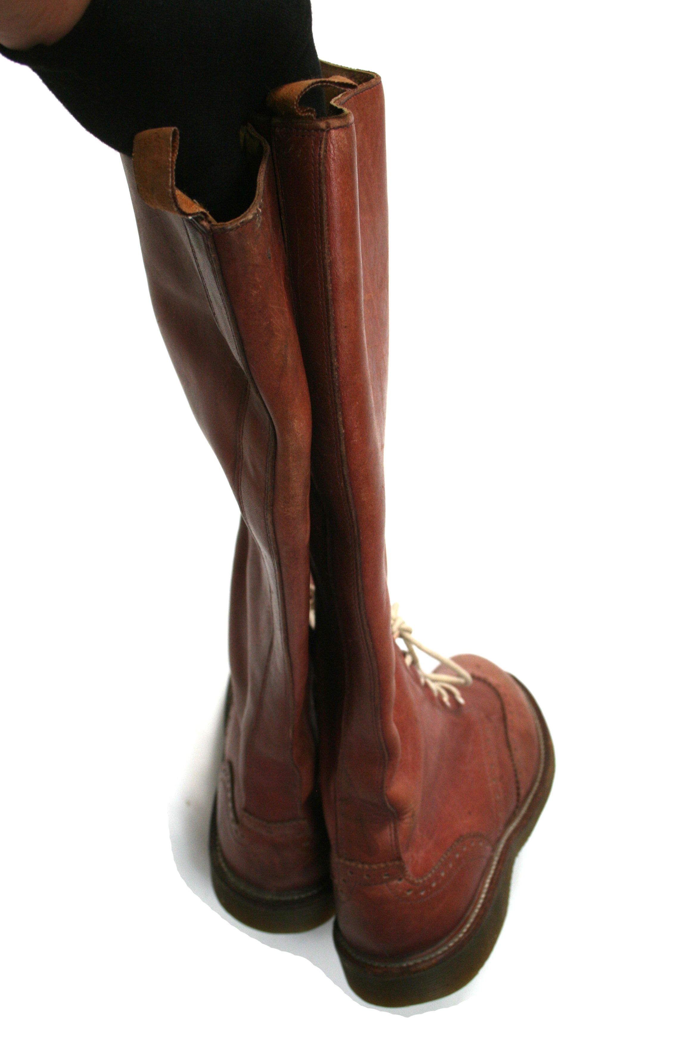 Dr. Martens Moya Leather High Knee Boots Size US 7.5 / IT 37.5 - 10 Thumbnail
