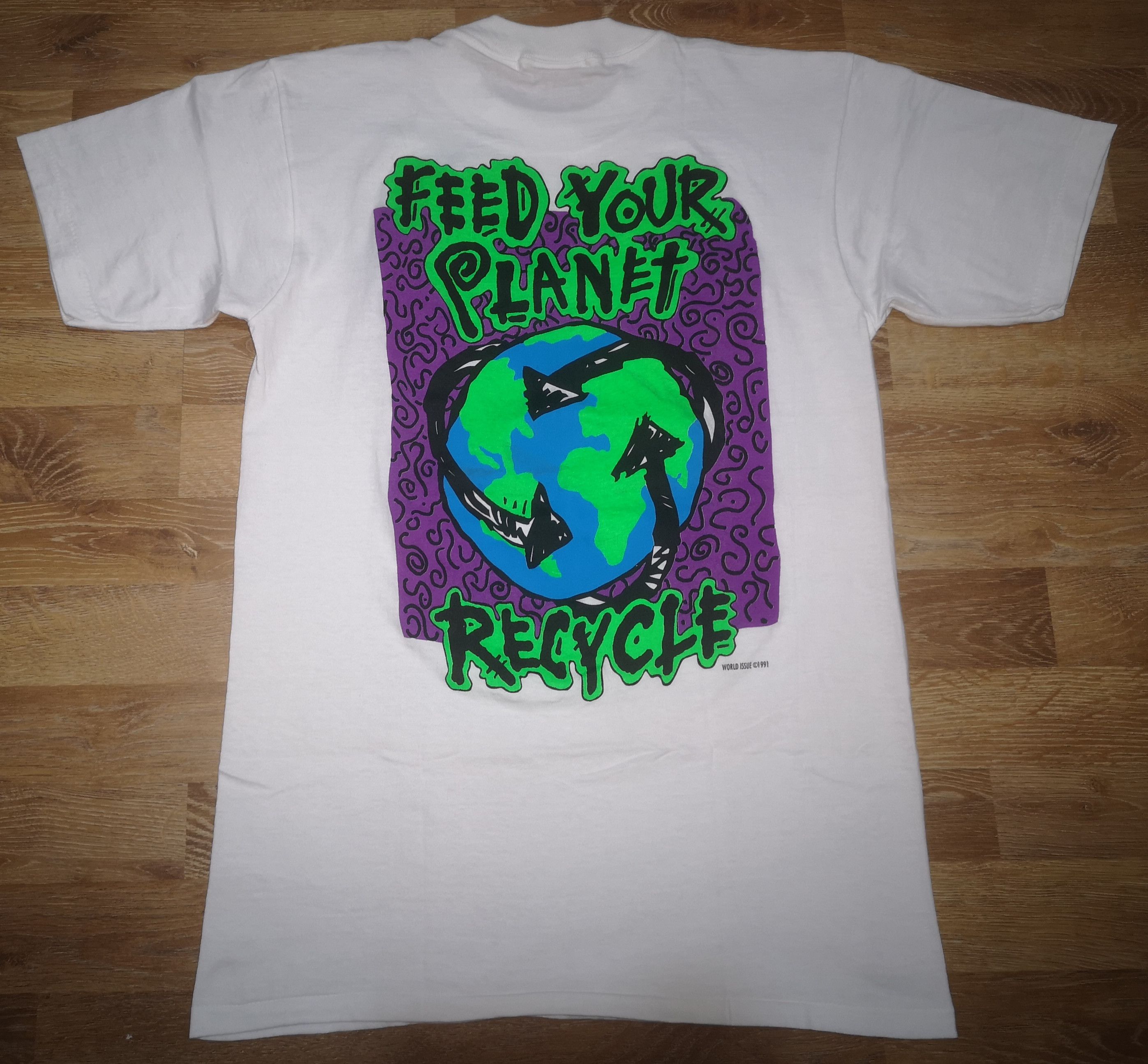 Keith Haring × Vintage Deadstock True Vintage OG 90s World Issue Shirt Keith Haring Size US M / EU 48-50 / 2 - 1 Thumbnail