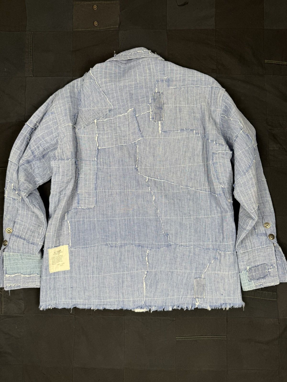 Greg Lauren Chambray Stitchwork Shawl Collar Boxy Size US L / EU 52-54 / 3 - 5 Thumbnail
