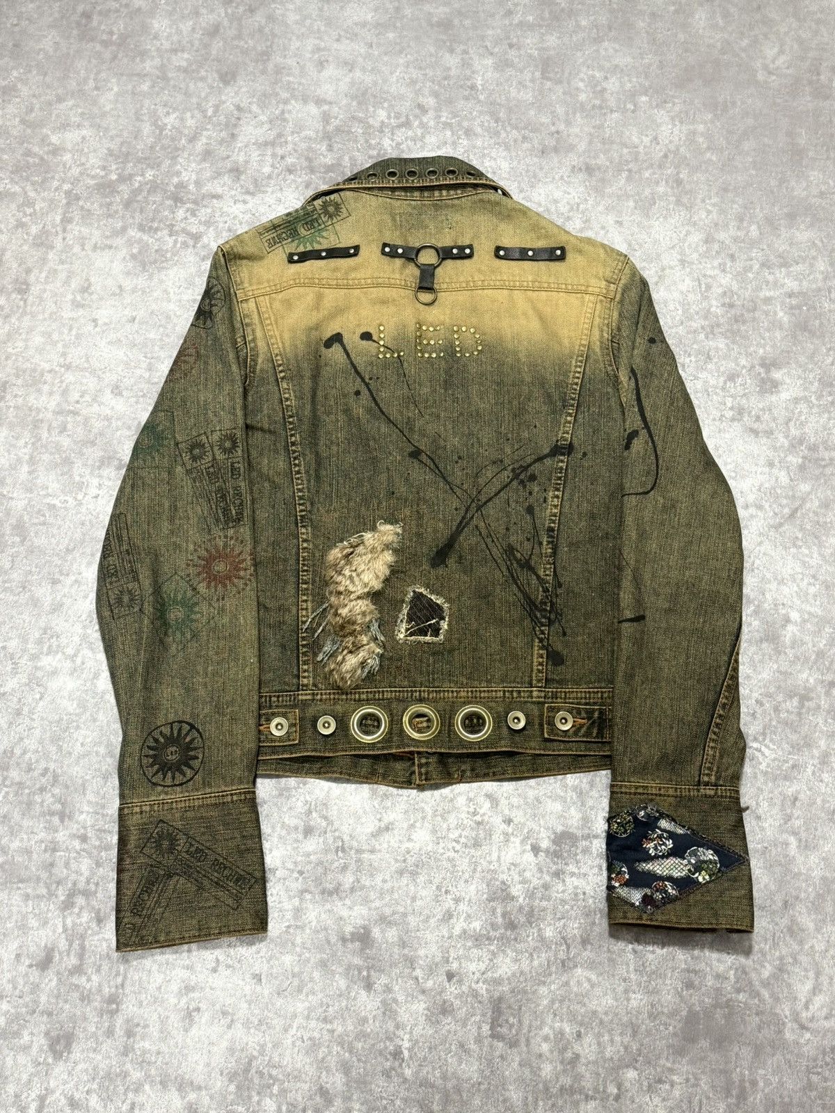 Japanese Brand Led Rechwe "Mamushi" Mudwash Denim Jacket Size US M / EU 48-50 / 2 - 2 Thumbnail