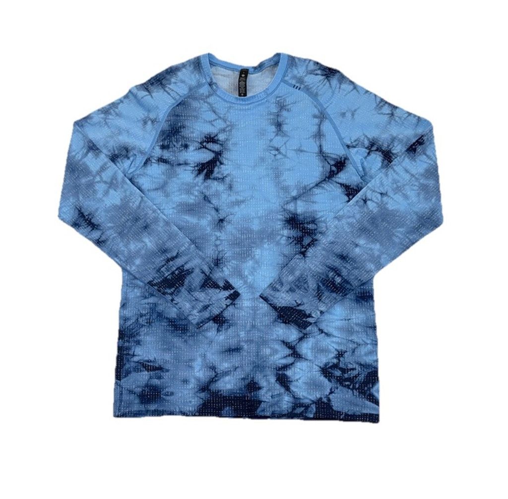 Lululemon LULULEMON METAL VENT TECH LONG SLEEVE MARBLE DYE BLUE SMALL Size US S / EU 44-46 / 1 - 1 Thumbnail