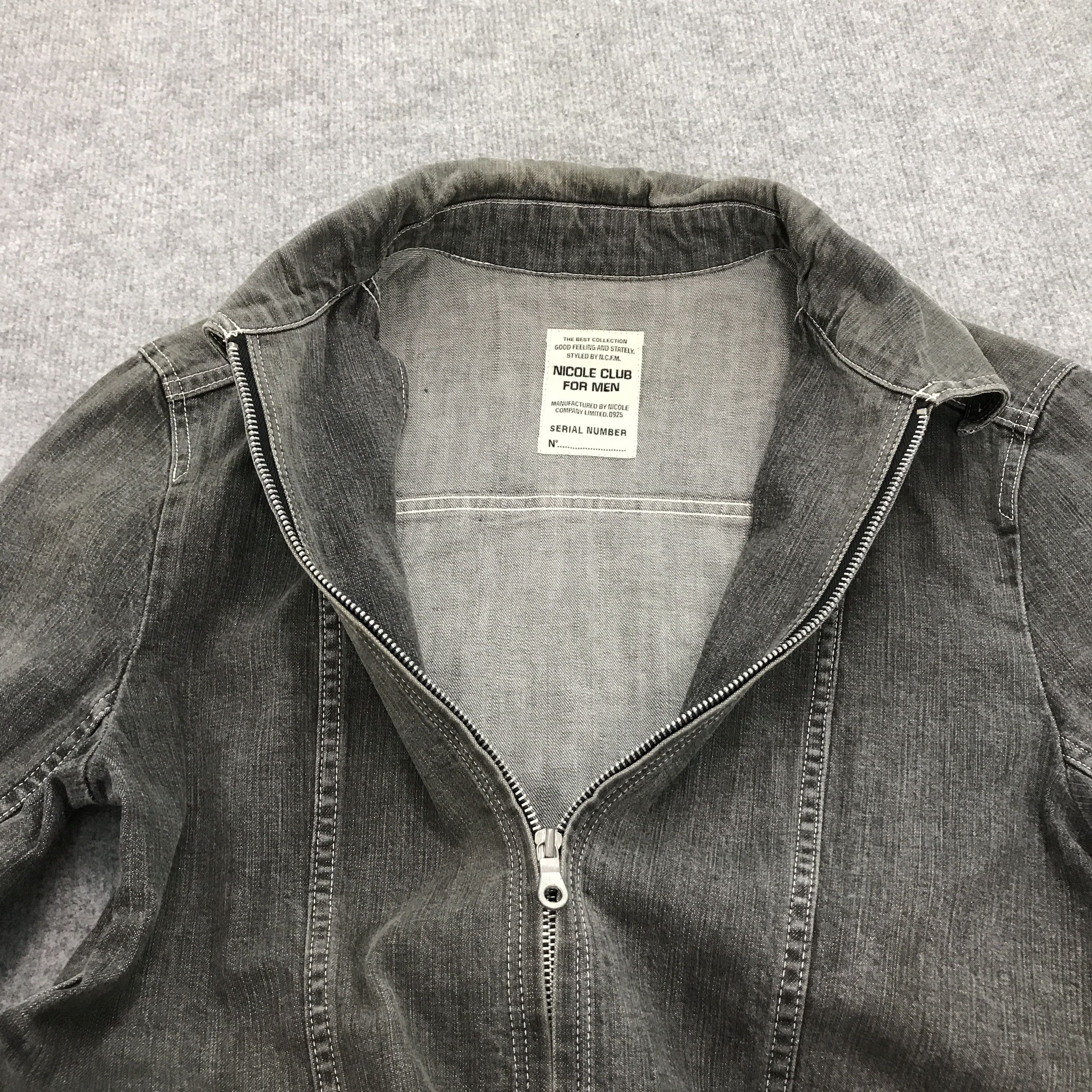 Japanese Brand × Nicole Club nicole club for man Japan black faded up zipper jacket Size US S / EU 44-46 / 1 - 10 Thumbnail