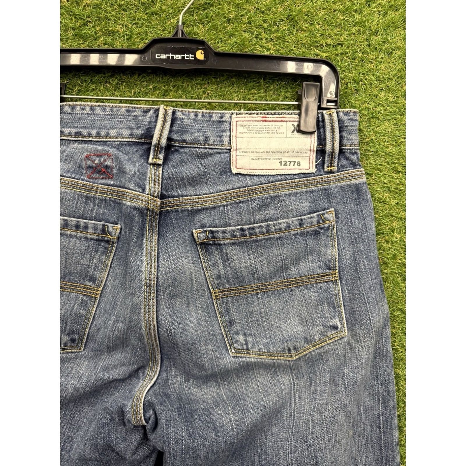 Denime X2 Jeans Mens 33x32 Blue M22 Classic Regular Rise Bootcut Denim Casual Size US 32 / EU 48 - 3 Thumbnail