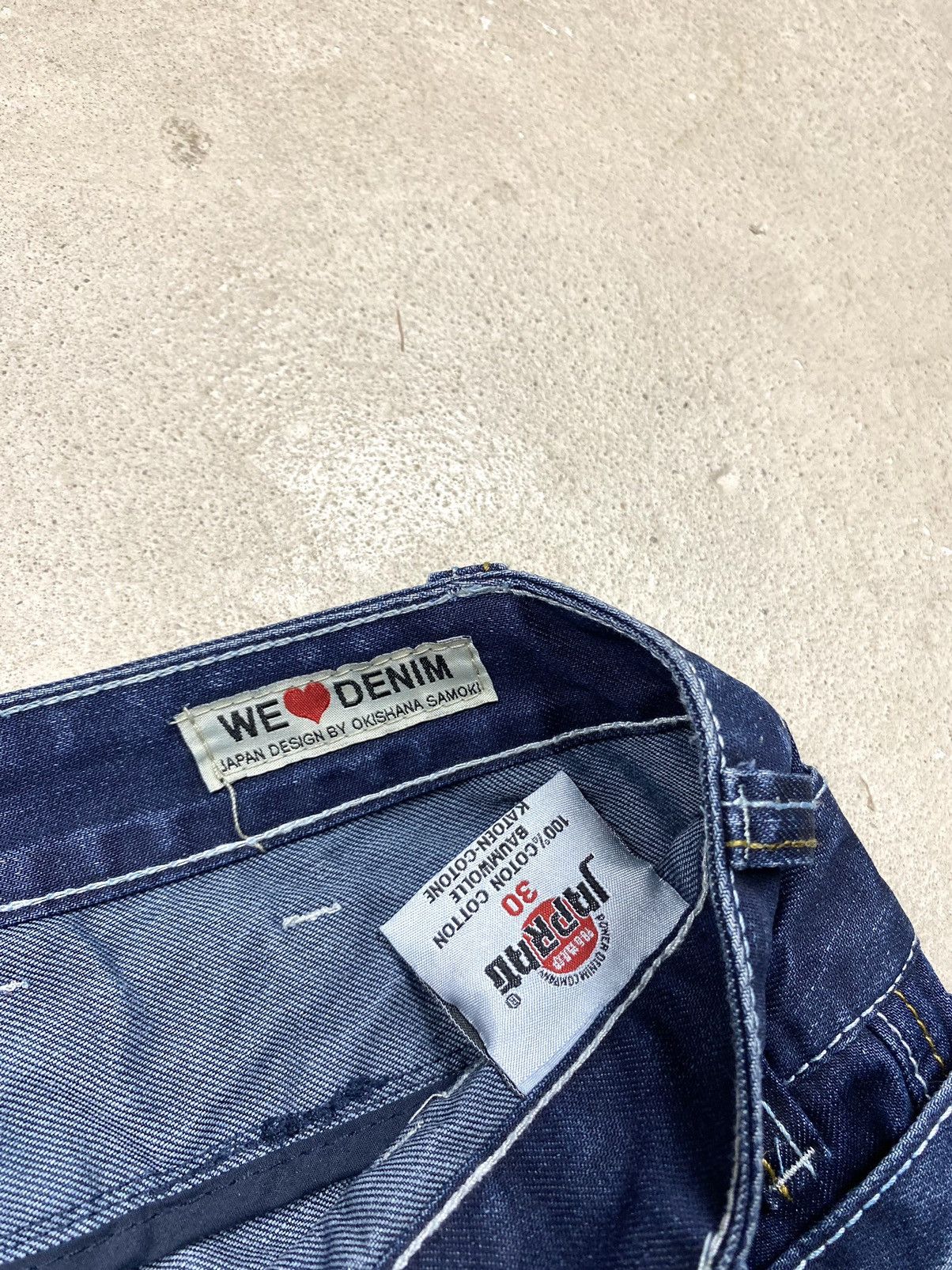 Japanese Brand Rare! Vintage Japan Design by Okishana Samoki Jeans Pants Size US 30 / EU 46 - 9 Thumbnail