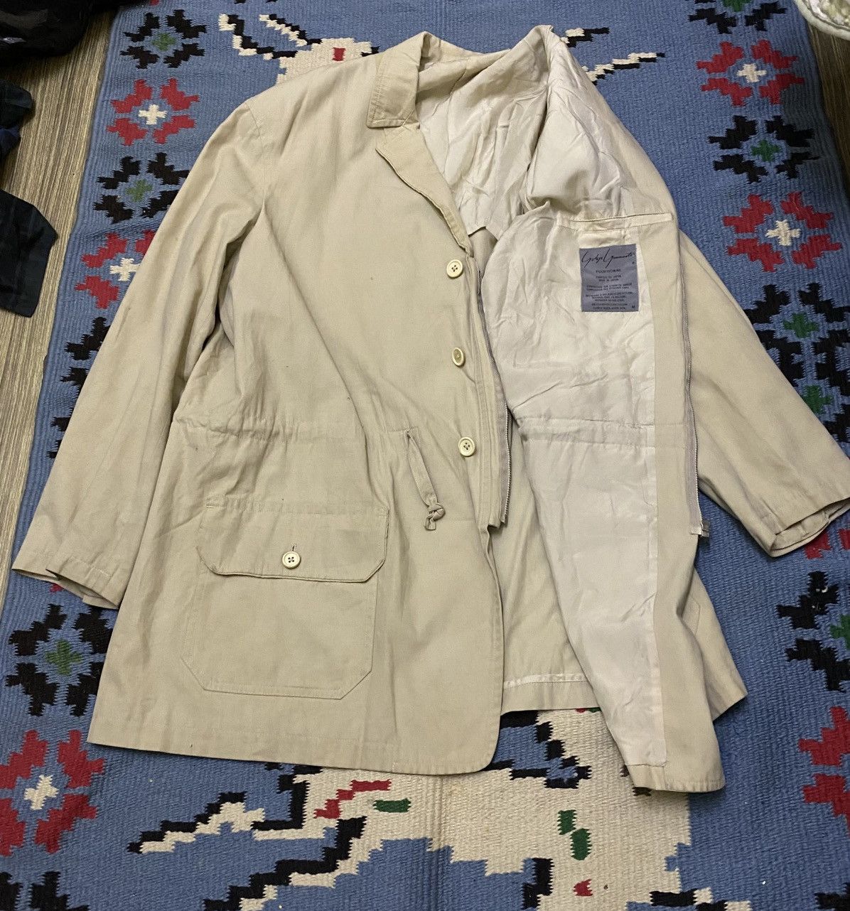 Yohji Yamamoto 80s YYPH DRAW STRING JACKET Size US M / EU 48-50 / 2 - 2 Thumbnail