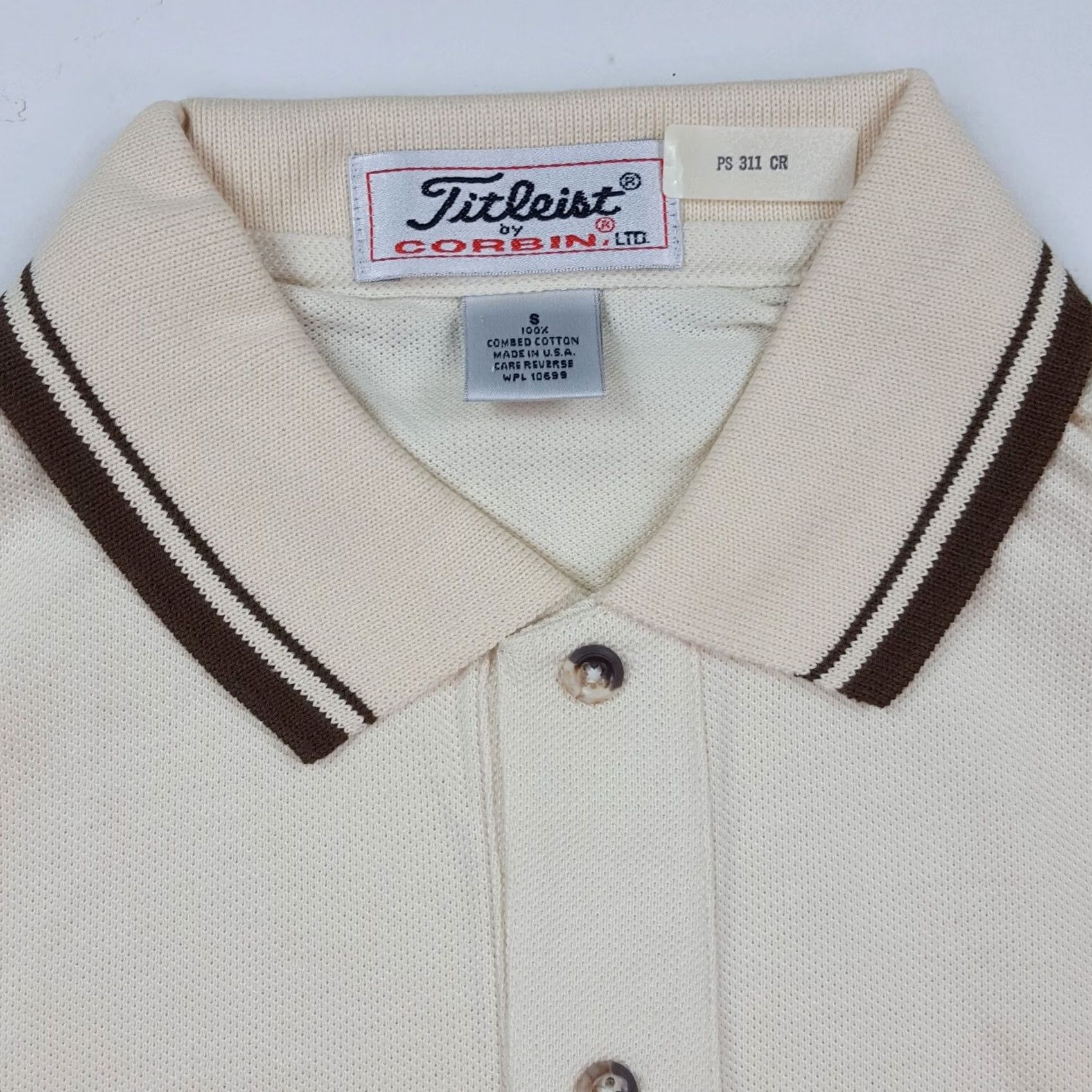 Titleist VINTAGE Titleist Golf Collared Men's S Pullover Cream Polo Shirt USA Made PGA Preppy 90s Casual Polo Shirt Mens Size US S / EU 44-46 / 1 - 3 Thumbnail