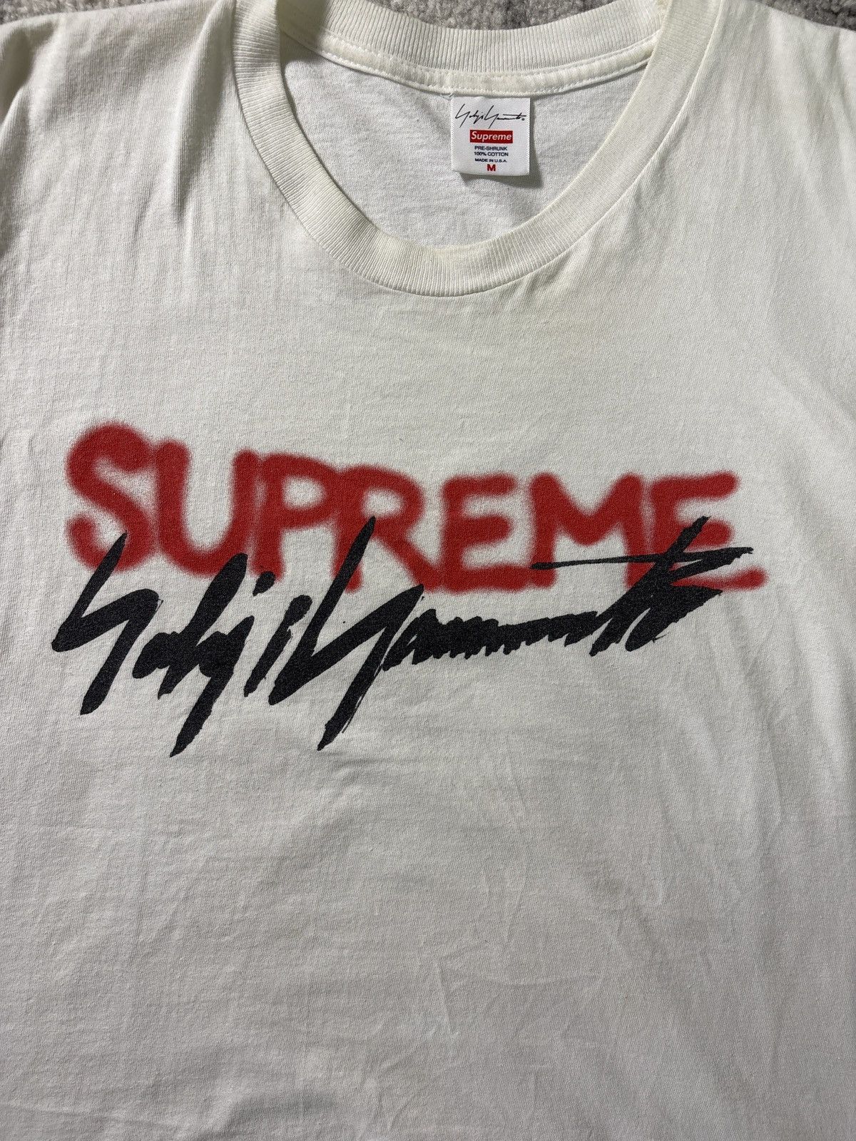 Supreme × Yohji Yamamoto SUPREME YOHJI YAMAMOTO WHITE T SHIRT Size US M / EU 48-50 / 2 - 2 Thumbnail