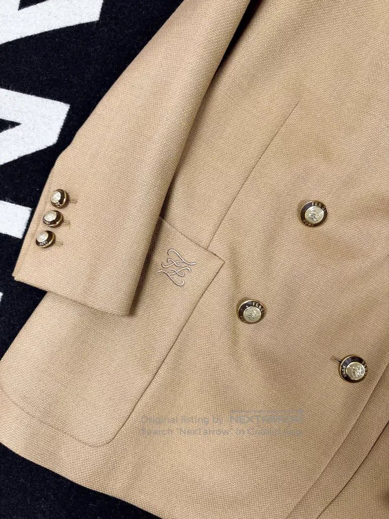 Fendi Fendi Exclusive Camel Color Double-Breasted Suit Jacket Size XS / US 0-2 / IT 36-38 - 3 Thumbnail