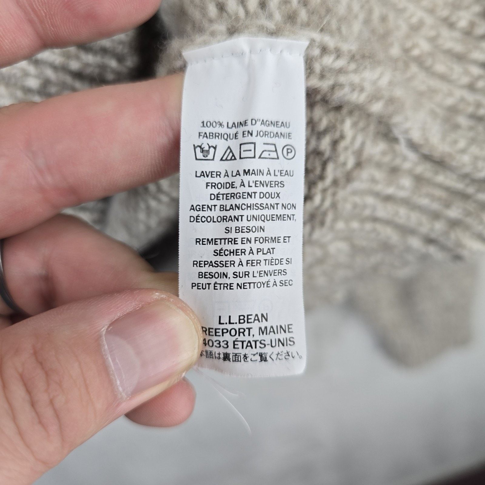 L.L. Bean L.L. Bean Mens Lambs Wool Sweater XL Oatmeal Ragg Knit Vtg Size US XL / EU 56 / 4 - 4 Thumbnail