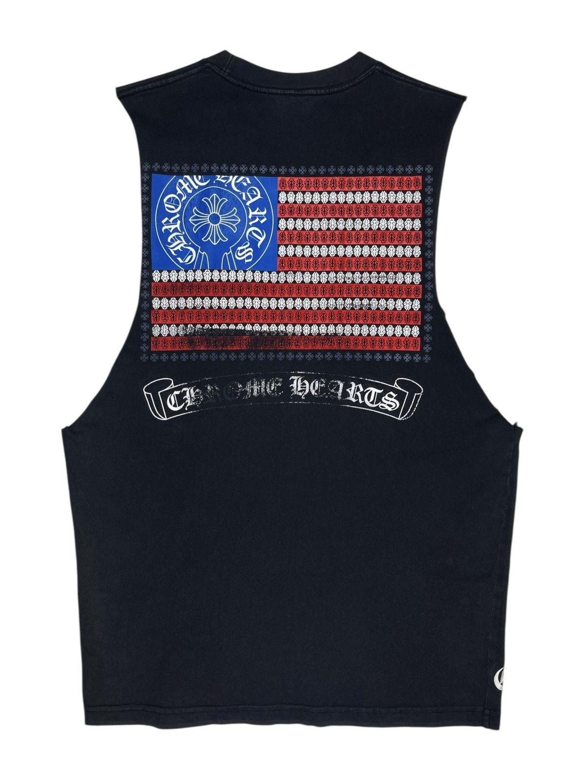 Chrome Hearts Chrome Hearts Vintage USA American Flag Cutout Pocket Tshirt Size US L / EU 52-54 / 3 - 1 Thumbnail