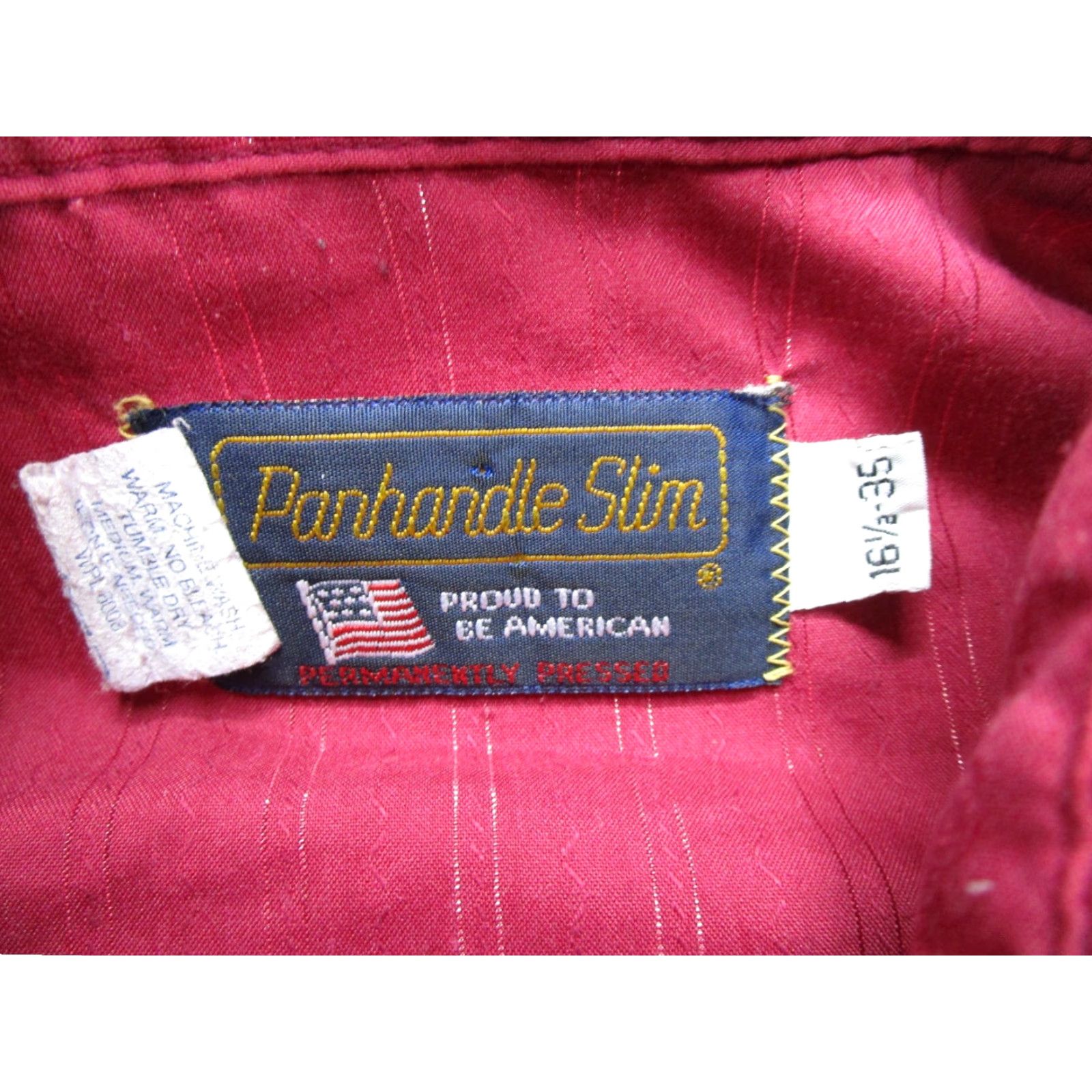 Vintage VINTAGE Panhandle Slim Western Shirt Mens XL Red 16.5-35 Slimming Snap Button-Up Long Sleeve Cotton Regular Fit Pearl Snap Rodeo 90s USA Size US XL / EU 56 / 4 - 2 Thumbnail