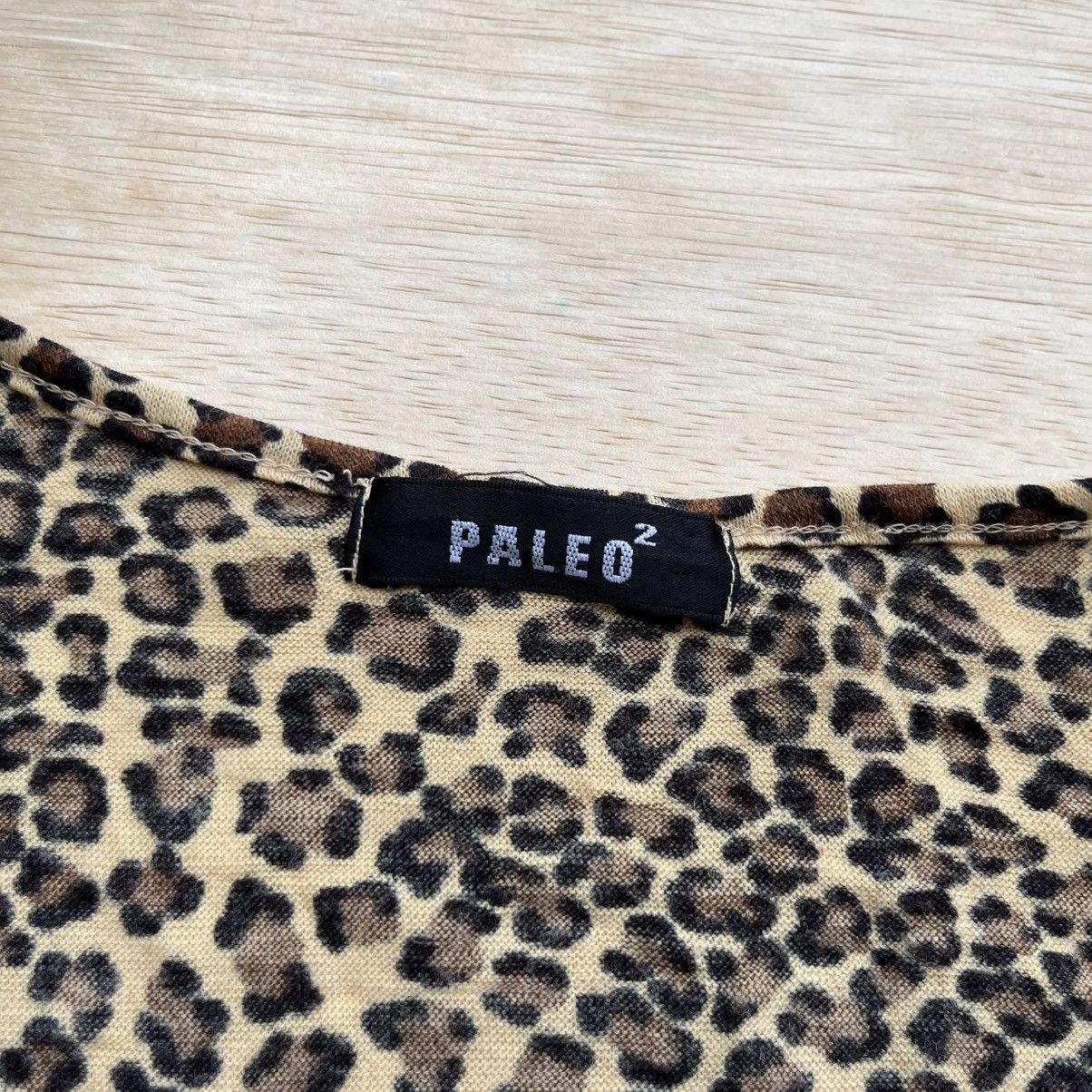 Japanese Brand PALEO2 CROPPED TOPS CARDIGAN BLOUSES CAMO LEOPARD Size L / US 10 / IT 46 - 5 Thumbnail