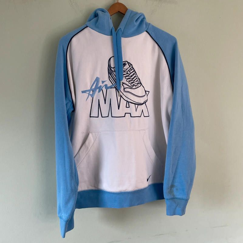 Nike Y2K baby blue Nike air max hoodie Size US M / EU 48-50 / 2 - 1 Thumbnail