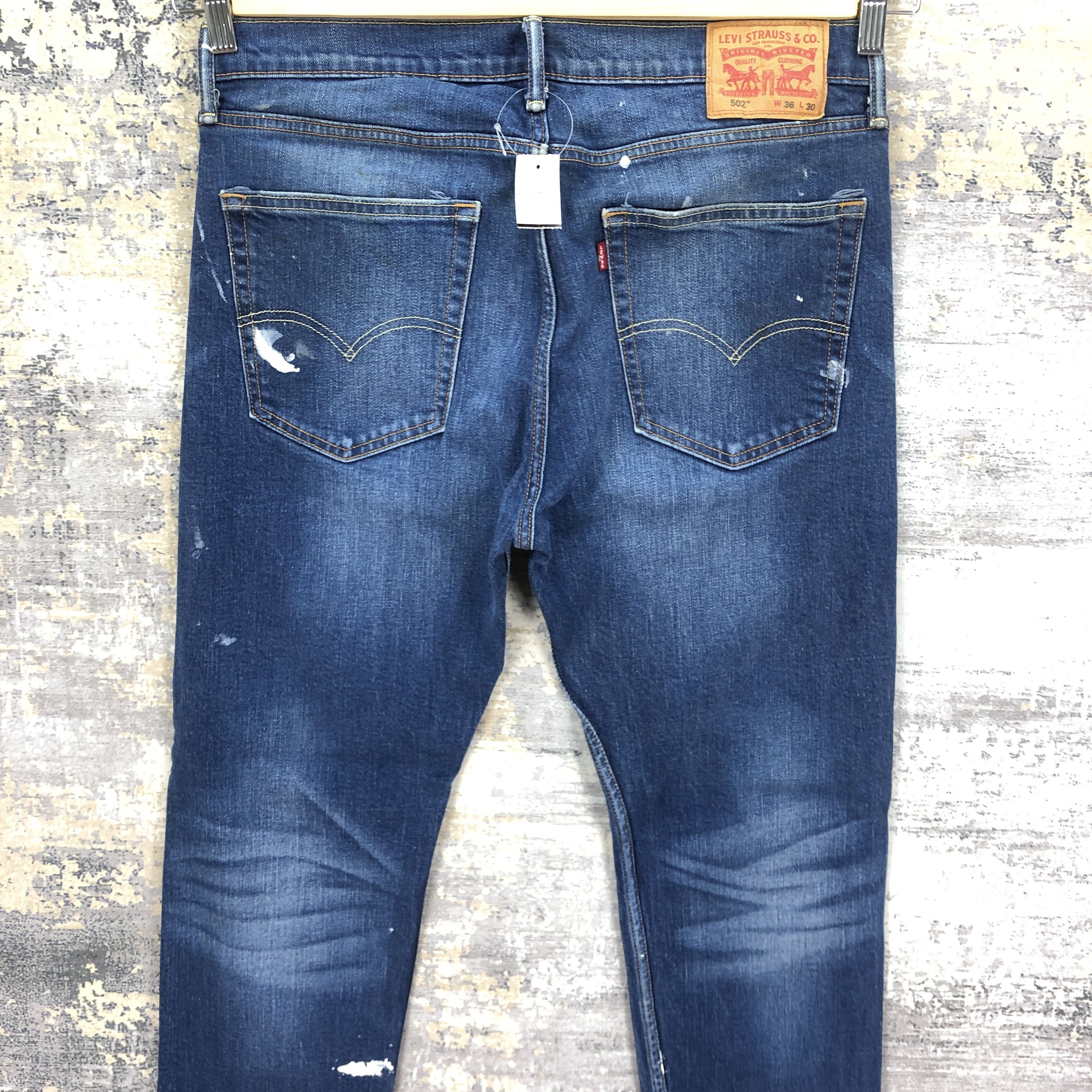 Levi's Vintage Y2K Levis 502 Painter Jeans Levi's Faded Denim Size US 34 / EU 50 - 4 Thumbnail