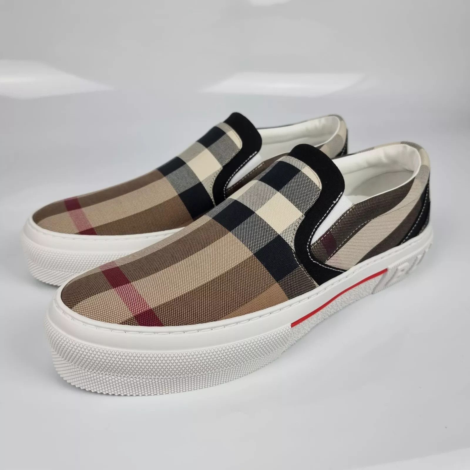 image of Burberry Curt Birch Brown Men's Slip On Sneakers New (Size 11)