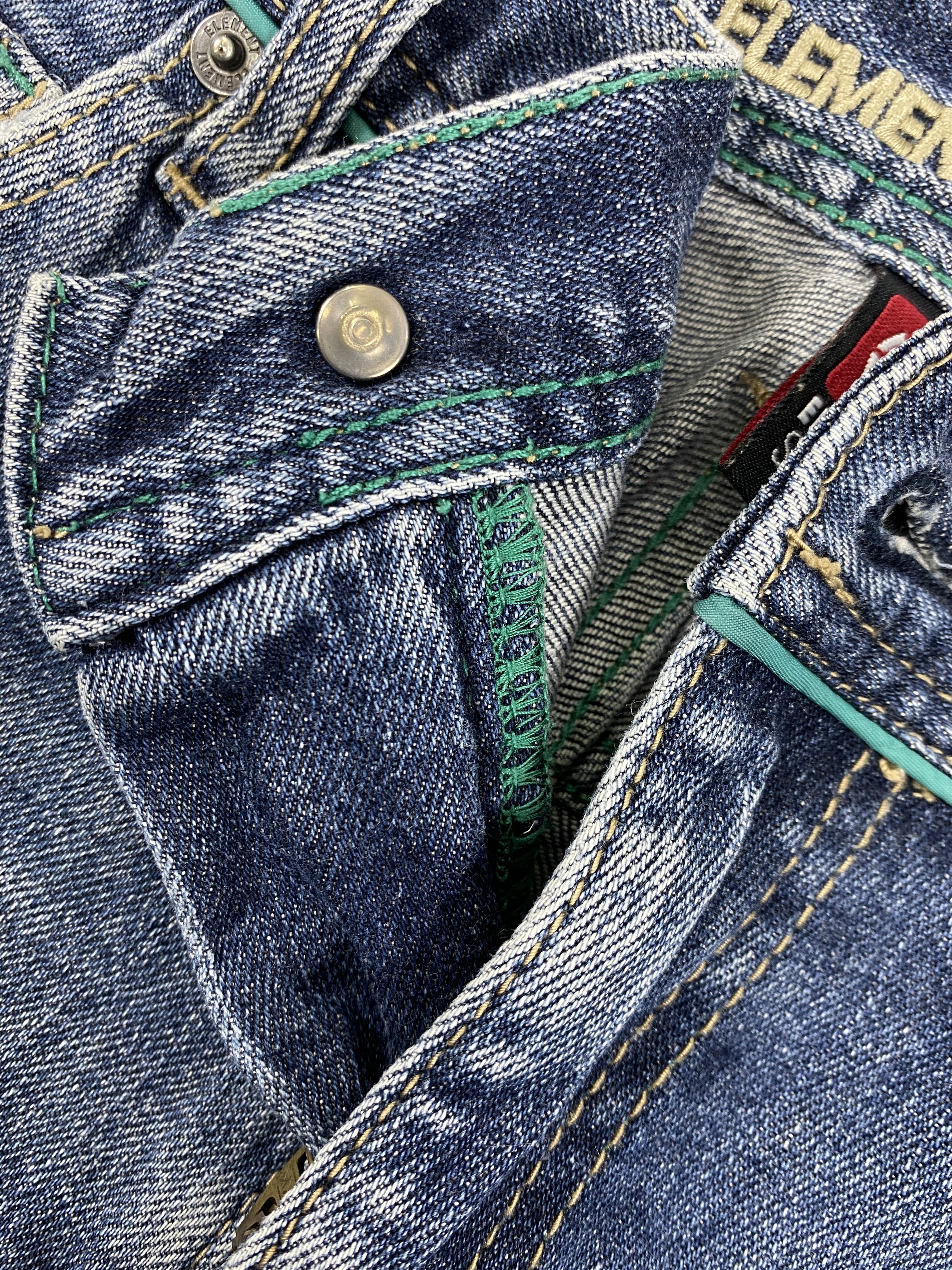 Japanese Brand Distressed Blue Vintage Element Jeans 32x29.5 Denim- JN3596 Size US 32 / EU 48 - 7 Thumbnail
