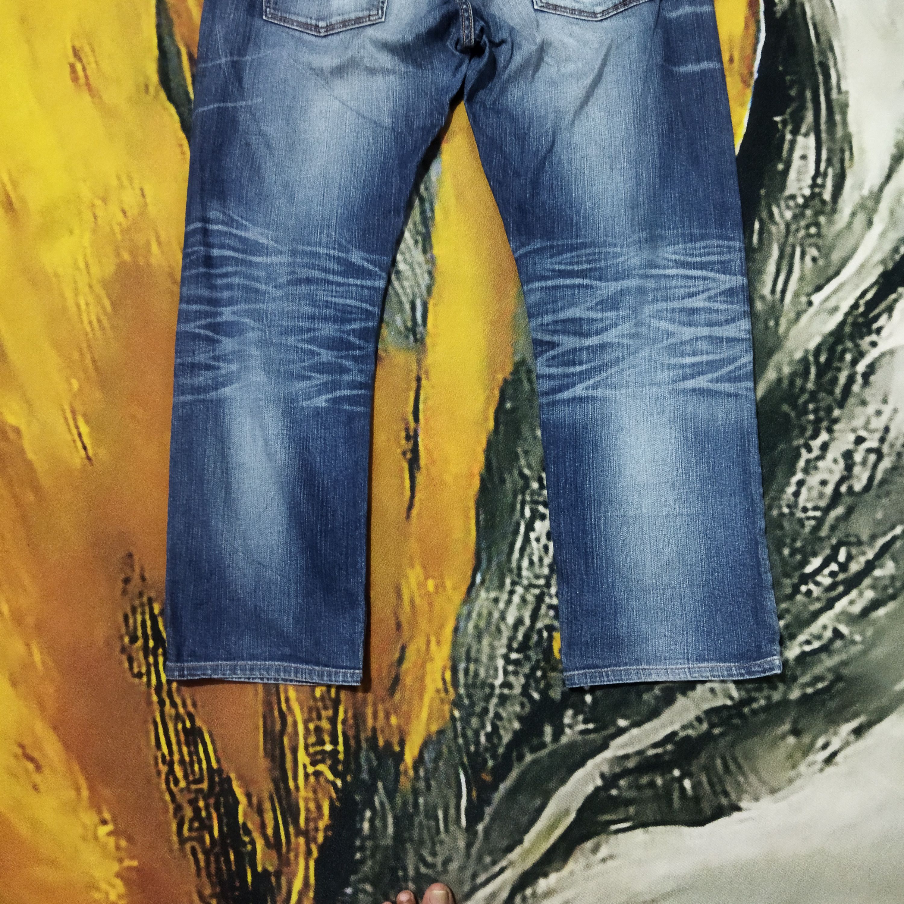 Levi's × Vintage VINTAGE LEVIS 551 DISTRESSED FADED BLUE Size US 36 / EU 52 - 9 Thumbnail