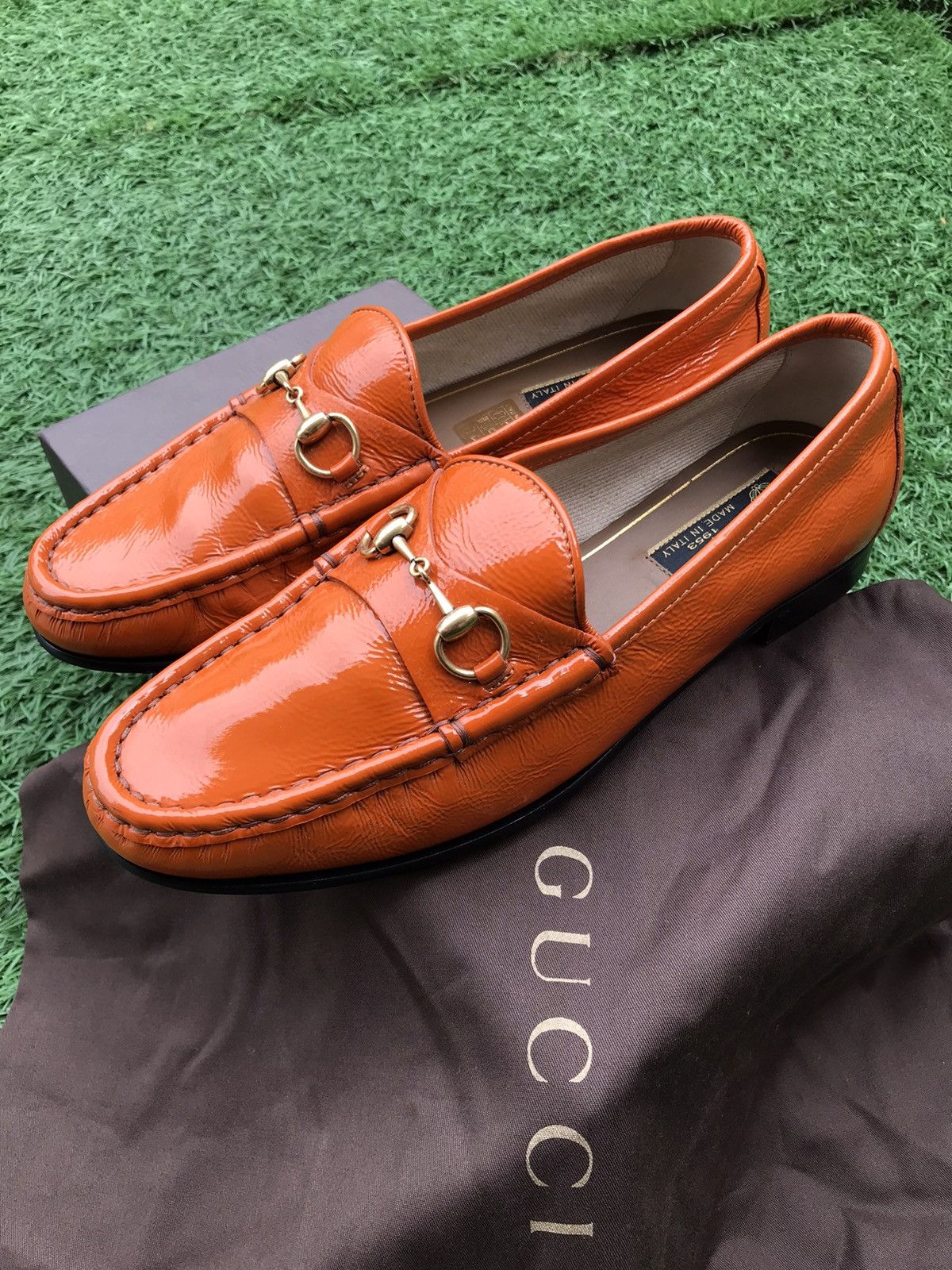 Gucci Loafers Leather Orange