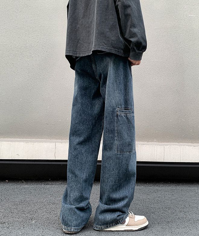 Japanese Brand Japanese retro workwear casual men's loose straight jeans Size US 32 / EU 48 - 6 Thumbnail