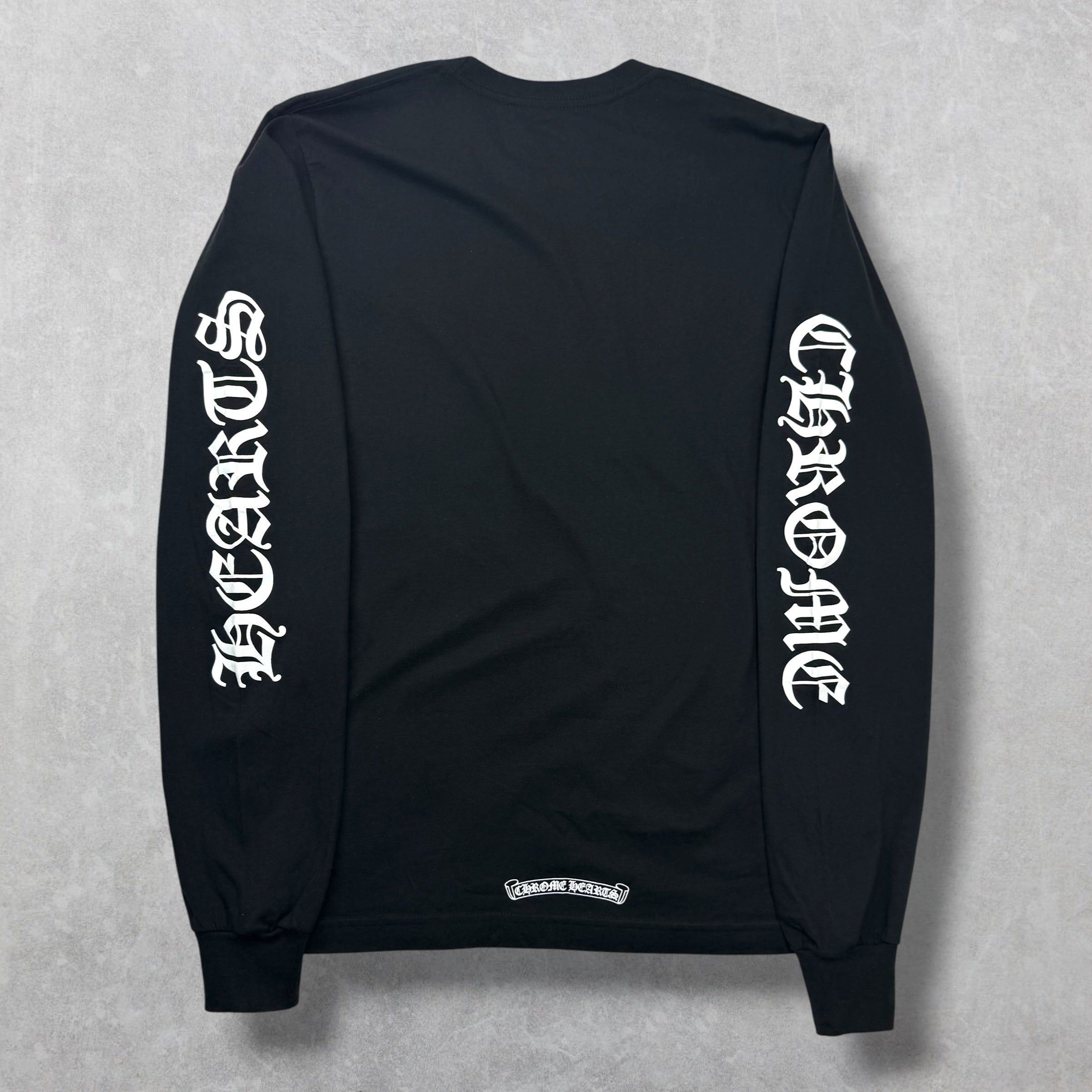 Chrome Hearts Chrome Hearts White Neck Logo L/S Tee Black M Size US M / EU 48-50 / 2 - 2 Thumbnail
