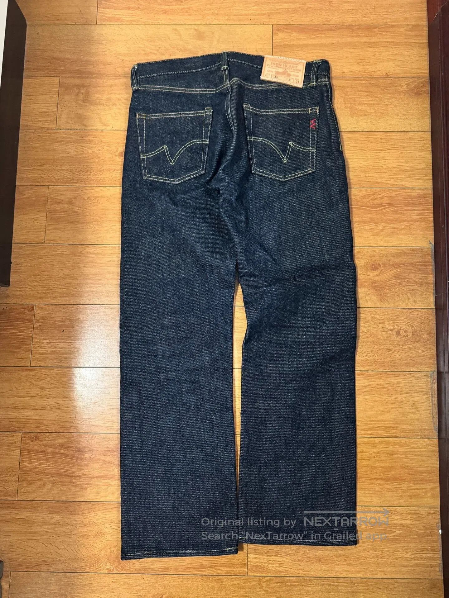 Momotaro Jeans Iron Heart 21oz Raw Denim Jeans. Size US 31 - 2 Thumbnail