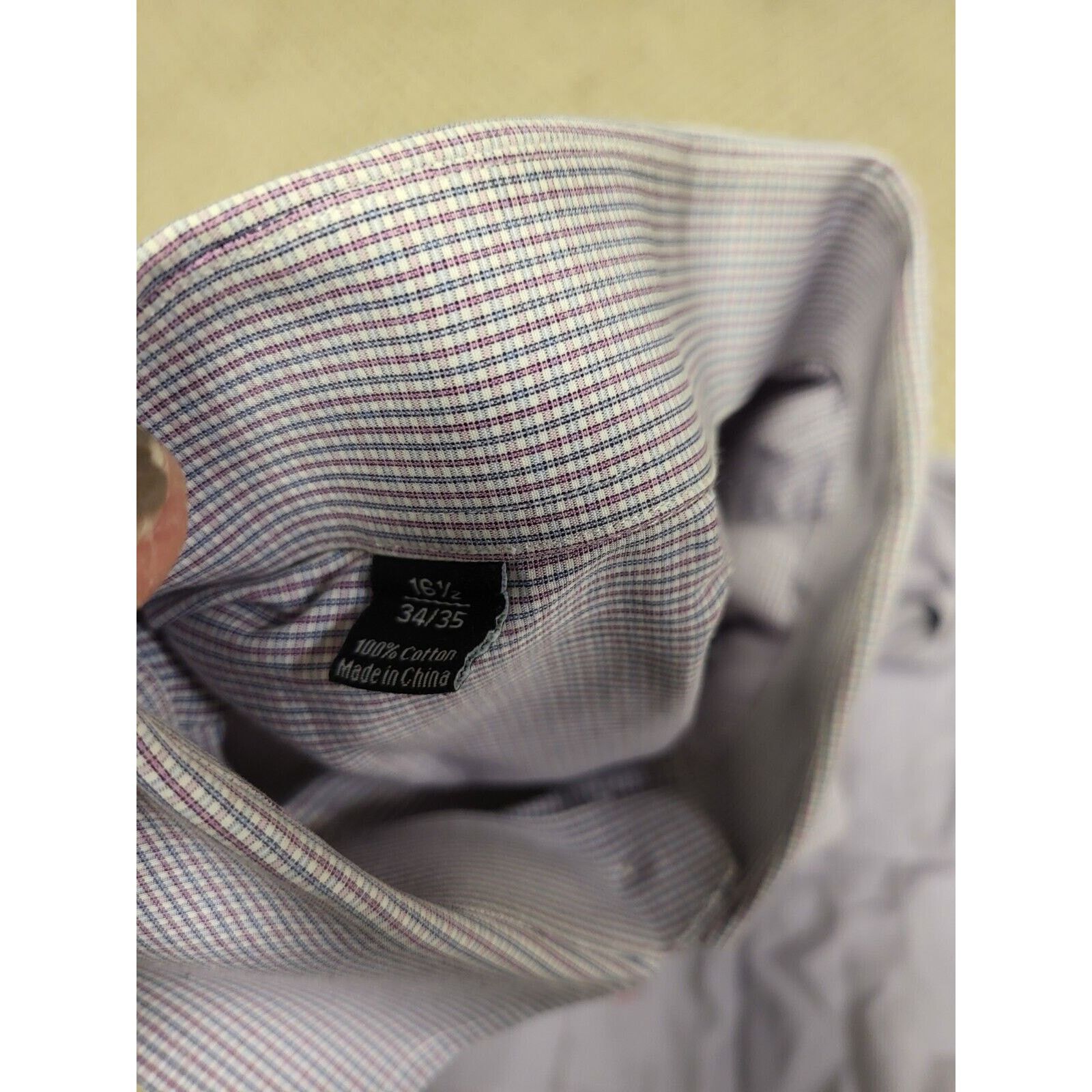David Donahue David Donahue Mens Dress Shirt 16.5 34/35 100% Cotton Size US L / EU 52-54 / 3 - 5 Thumbnail