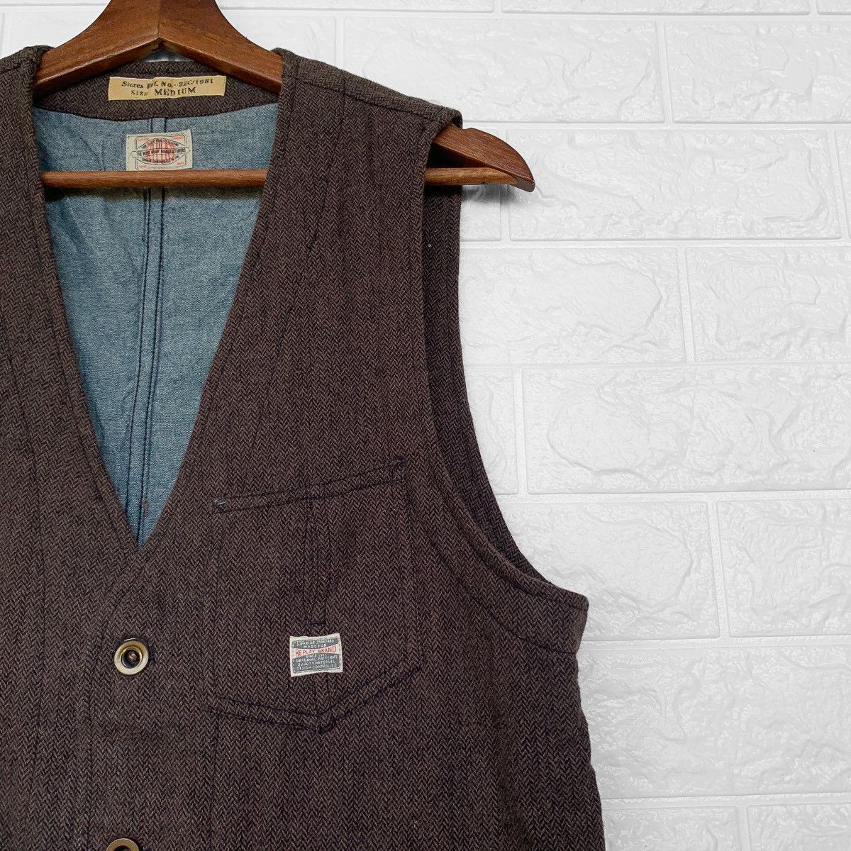 Replay Replay Wool Vest Dark Brown Jacket Size US S / EU 44-46 / 1 - 5 Thumbnail