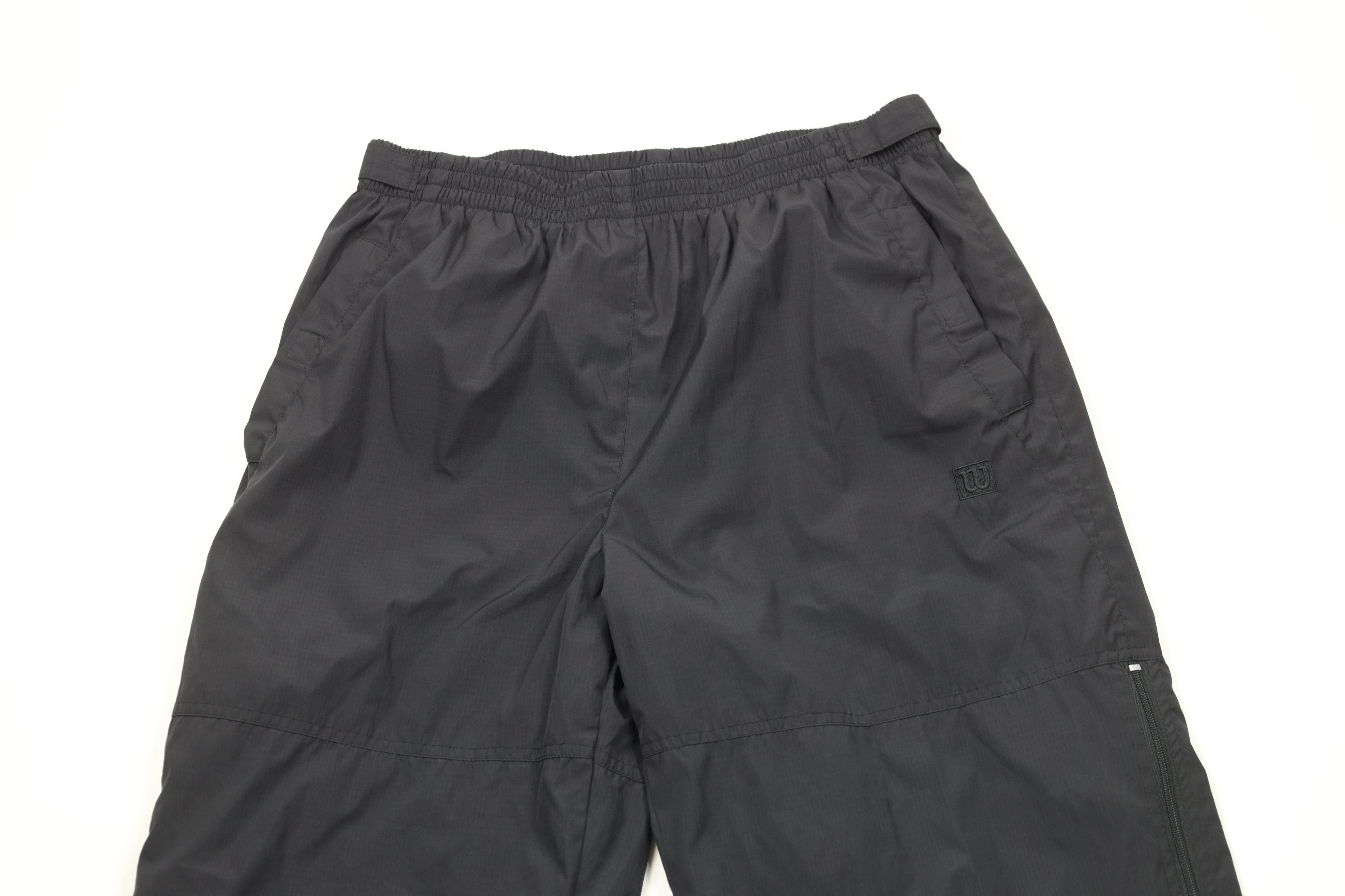Vintage Vintage Wilson Lined Wide Leg Windbreaker Rain Pants Black Size US 36 / EU 52 - 2 Thumbnail