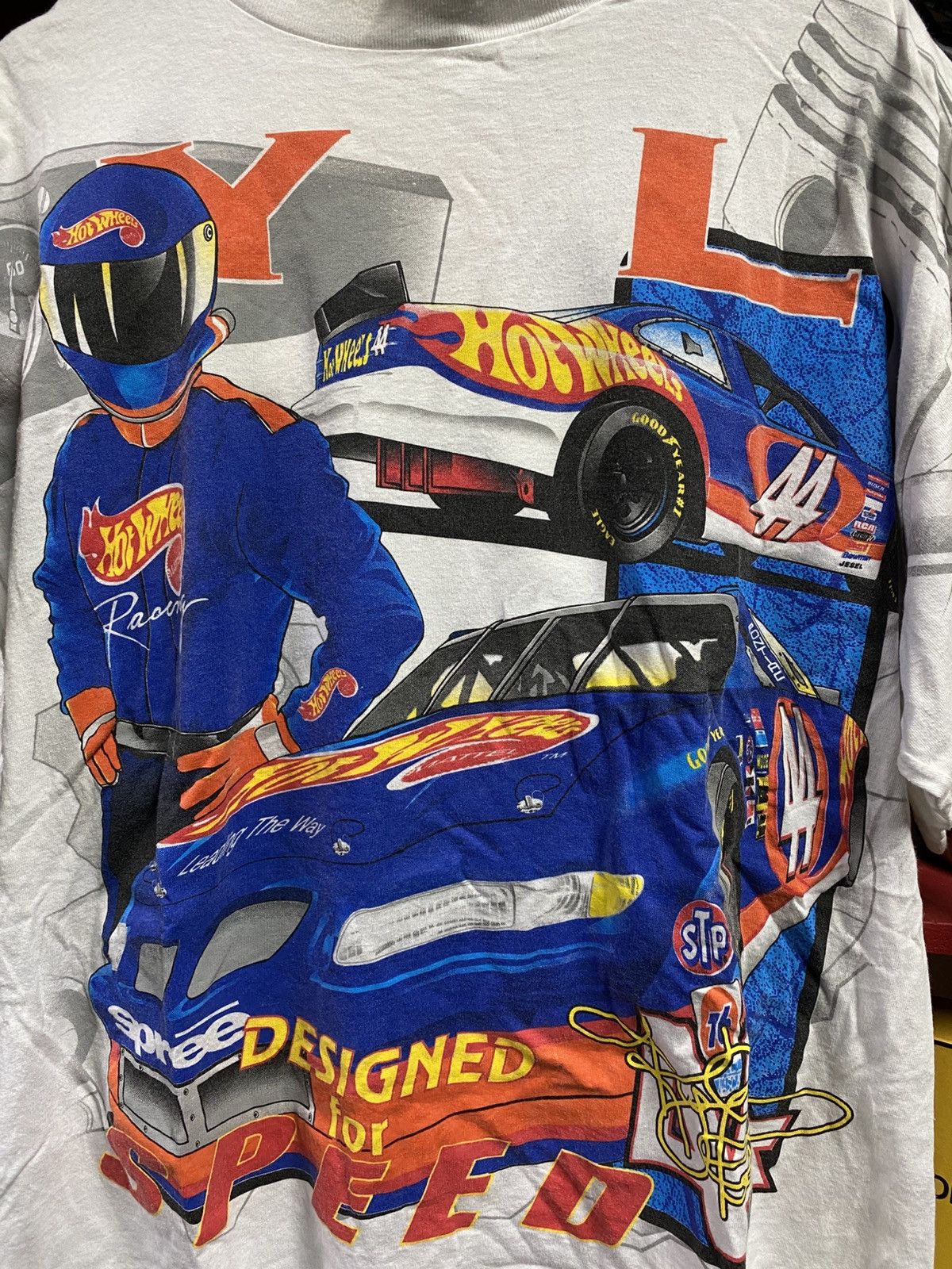 NASCAR 90’s Vintage Nascar Hot Wheels Rare AOP Tee Shirt 2XL Size US XXL / EU 58 / 5 - 3 Thumbnail
