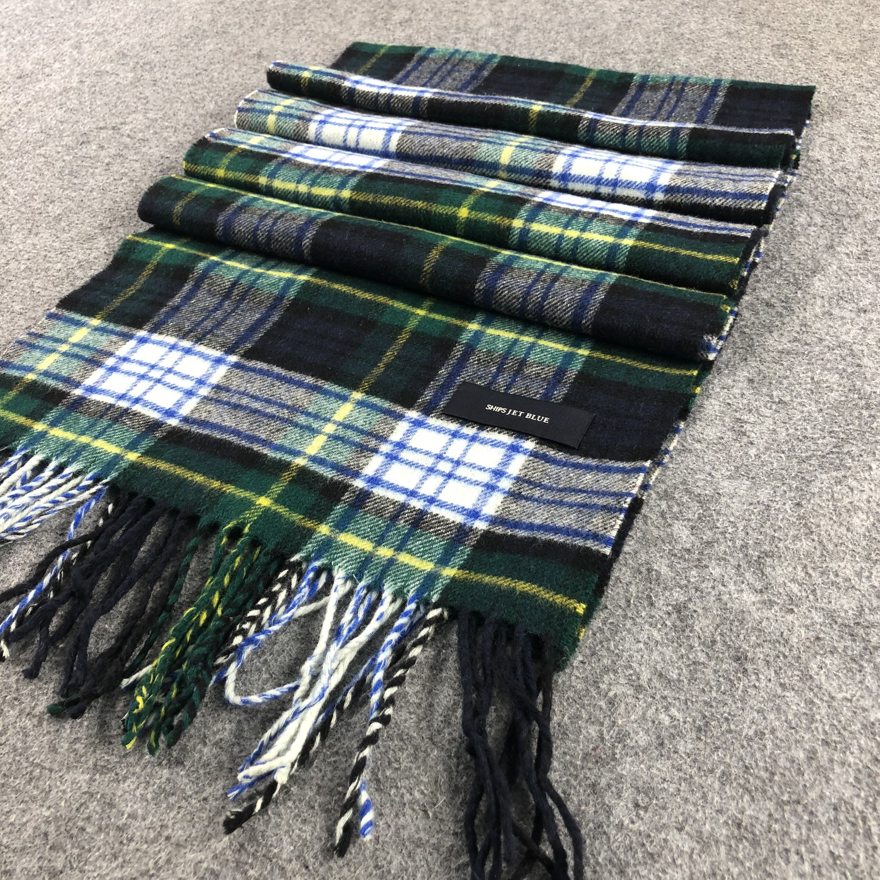 SHIPS Ships Tartan Wool Scarf Muffler V868 Size ONE SIZE - 3 Thumbnail