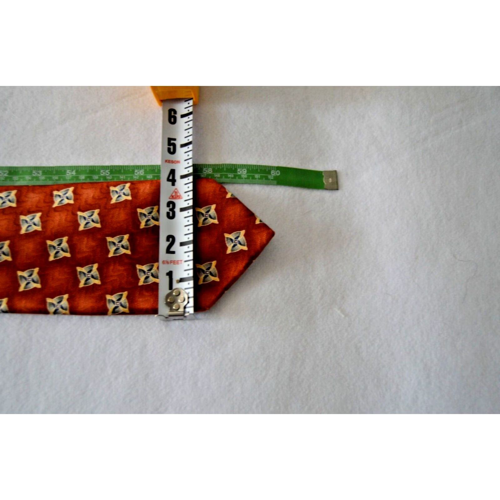 Jos. A. Bank JOS A BANK Copper Geometric Silk Necktie Size ONE SIZE - 6 Thumbnail