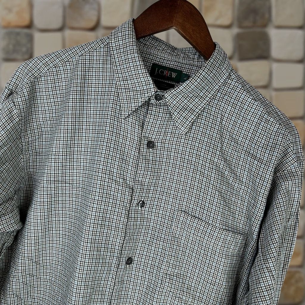 J.Crew VINTAGE J.CREW Shirt Men Large Blue Black Plaid Oarsman Button Up Preppy Size US L / EU 52-54 / 3 - 1 Thumbnail