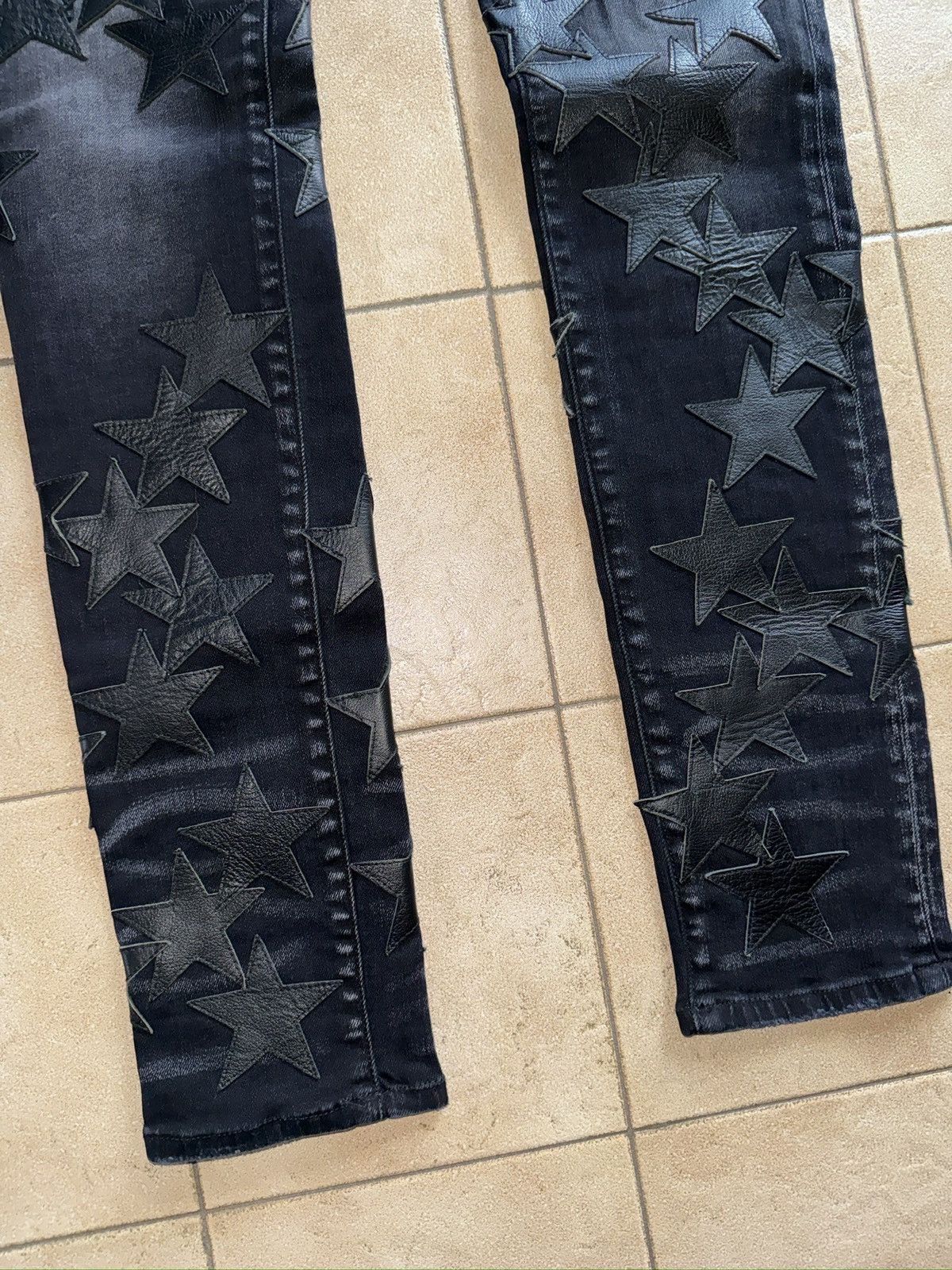 Amiri Amiri Chemist leather star aged jeans Size US 30 / EU 46 - 3 Thumbnail