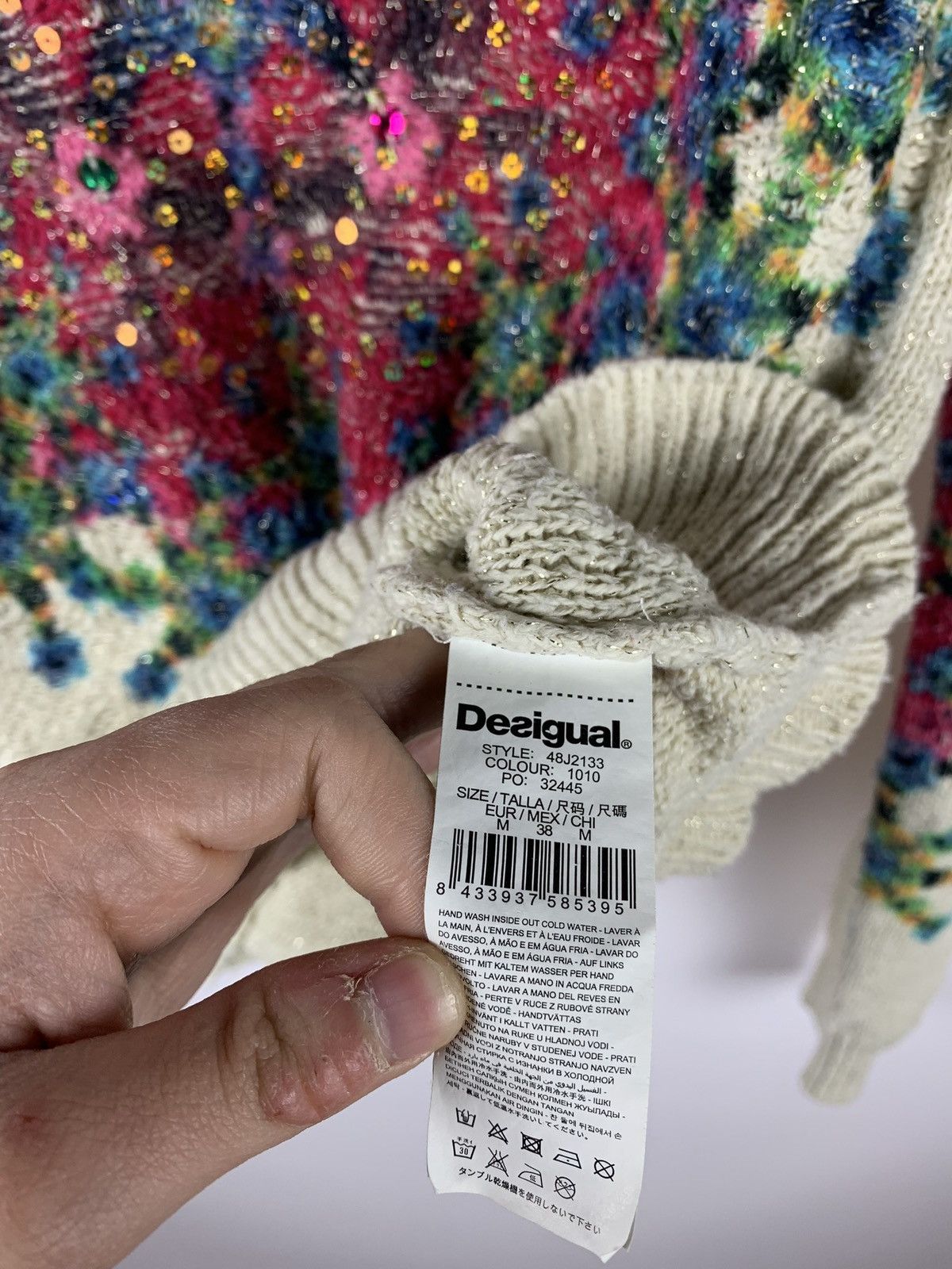 Desigual Desigual Ladies Knit Jumper Sweater Size M Floral Y2K Top Size M / US 6-8 / IT 42-44 - 12 Thumbnail