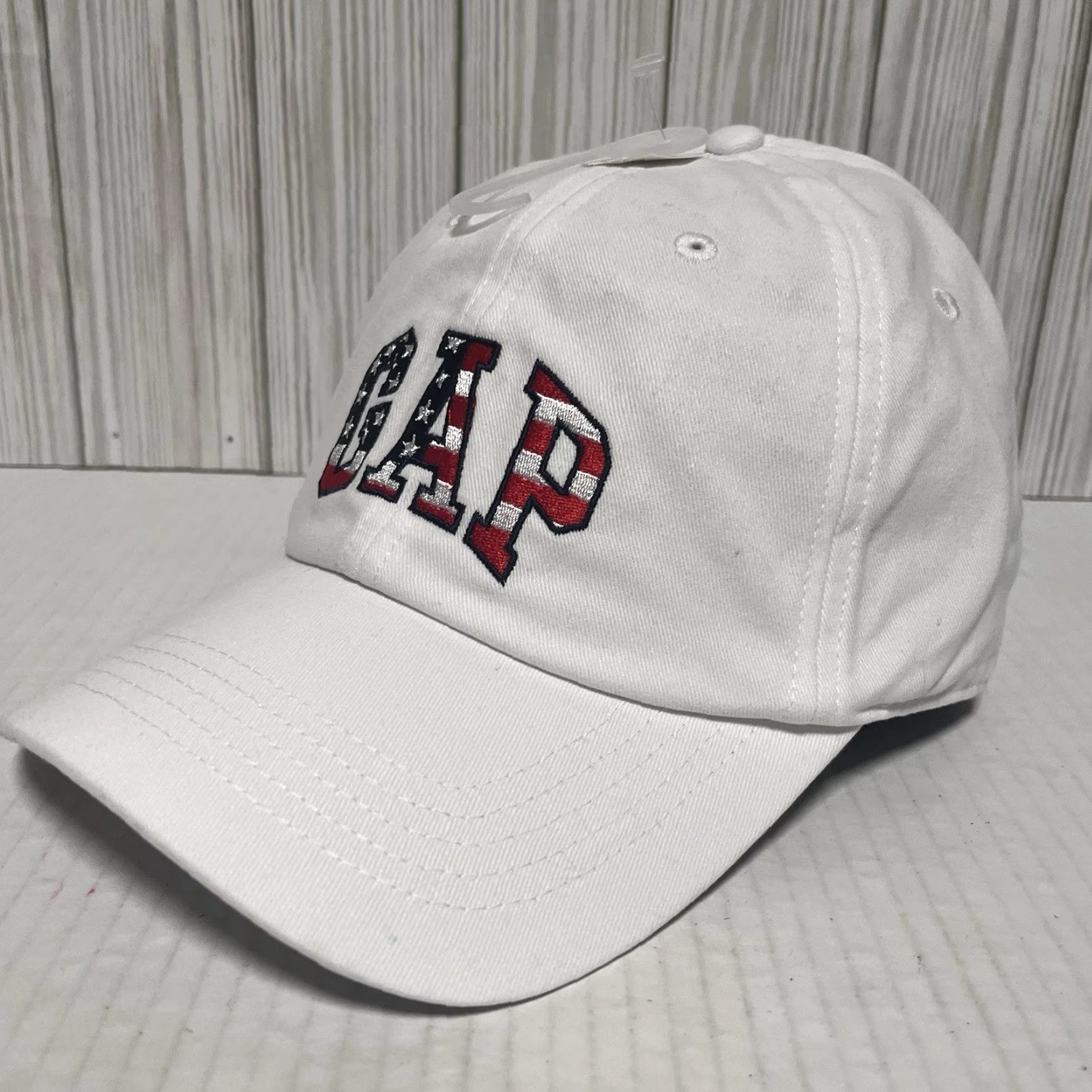 Gap GAP Hat Cap Strap Back Adjustable 4th Of July Red White Blue USA Sports Dad Hat Mens One Size White Size ONE SIZE - 3 Thumbnail