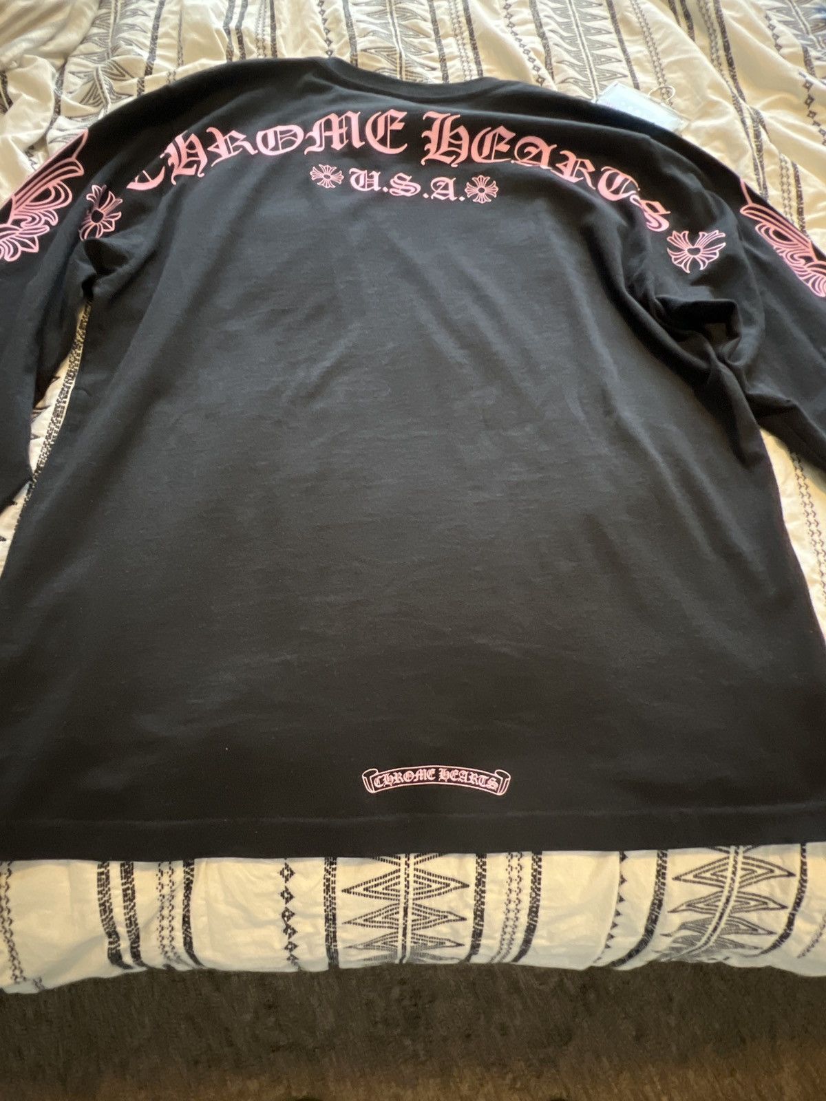 Chrome Hearts × Matty Boy Chrome Heart Pink Floral Matty Boy Long Sleeve Size US XL / EU 56 / 4 - 2 Thumbnail