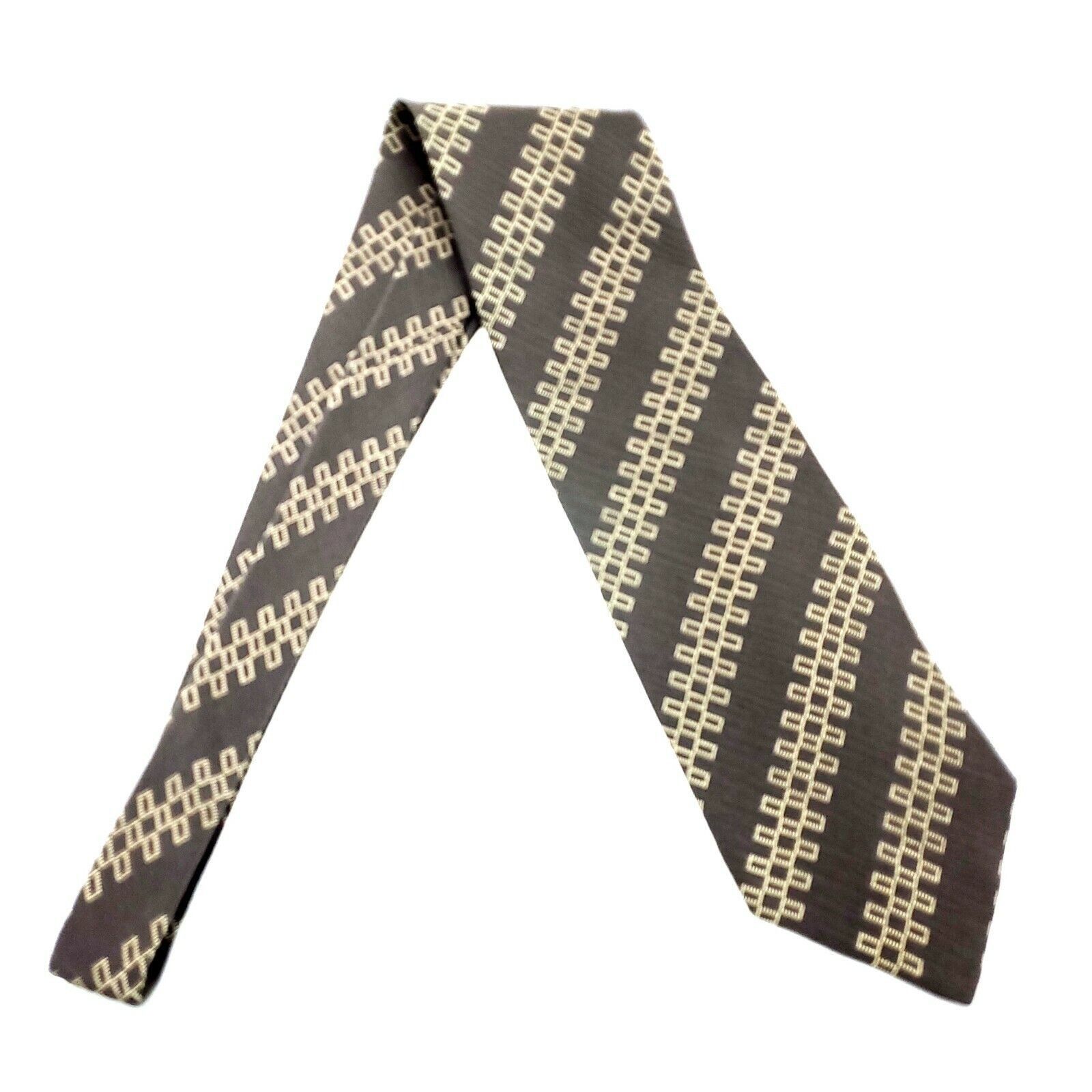 Giorgio Armani Giorgio Armani Cravatte Silk Tie Print Brown Short Size ONE SIZE - 7 Thumbnail