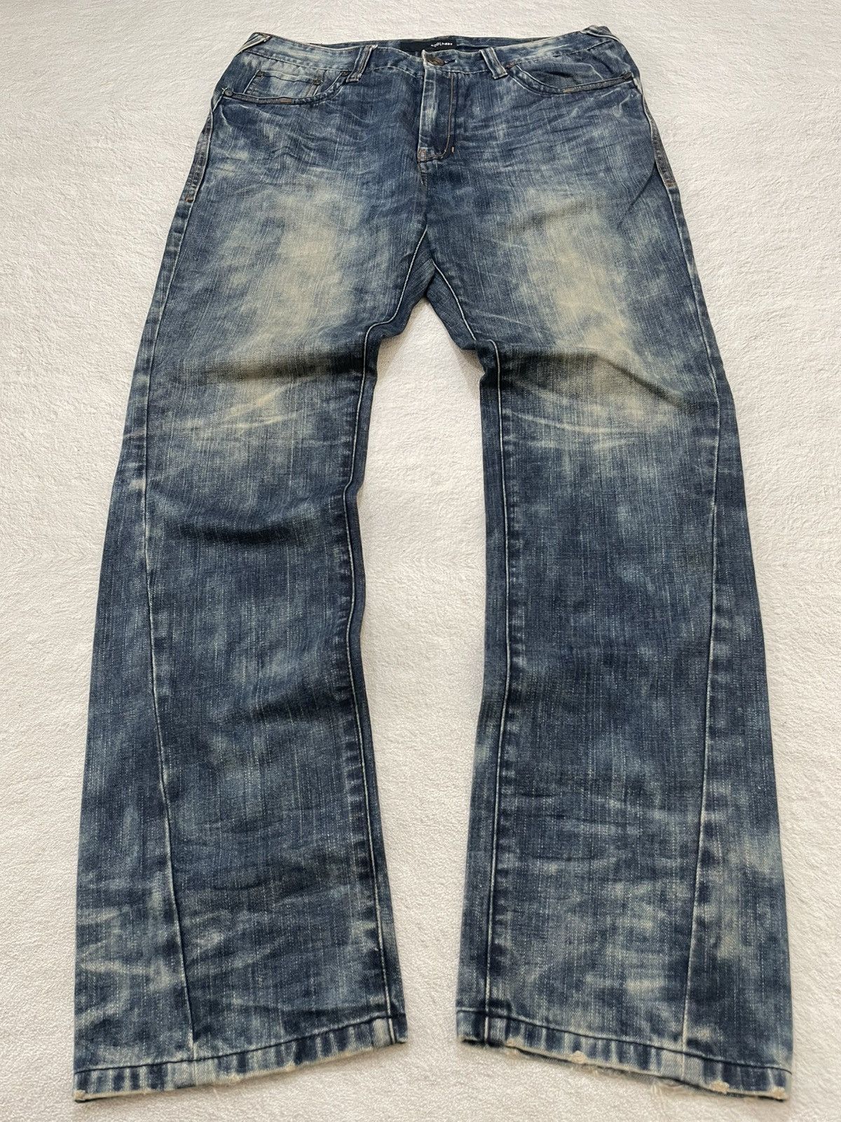 Japanese Brand 2000s Koolhaas Acid Wash Jeans Fading Size US 35 - 1 Thumbnail