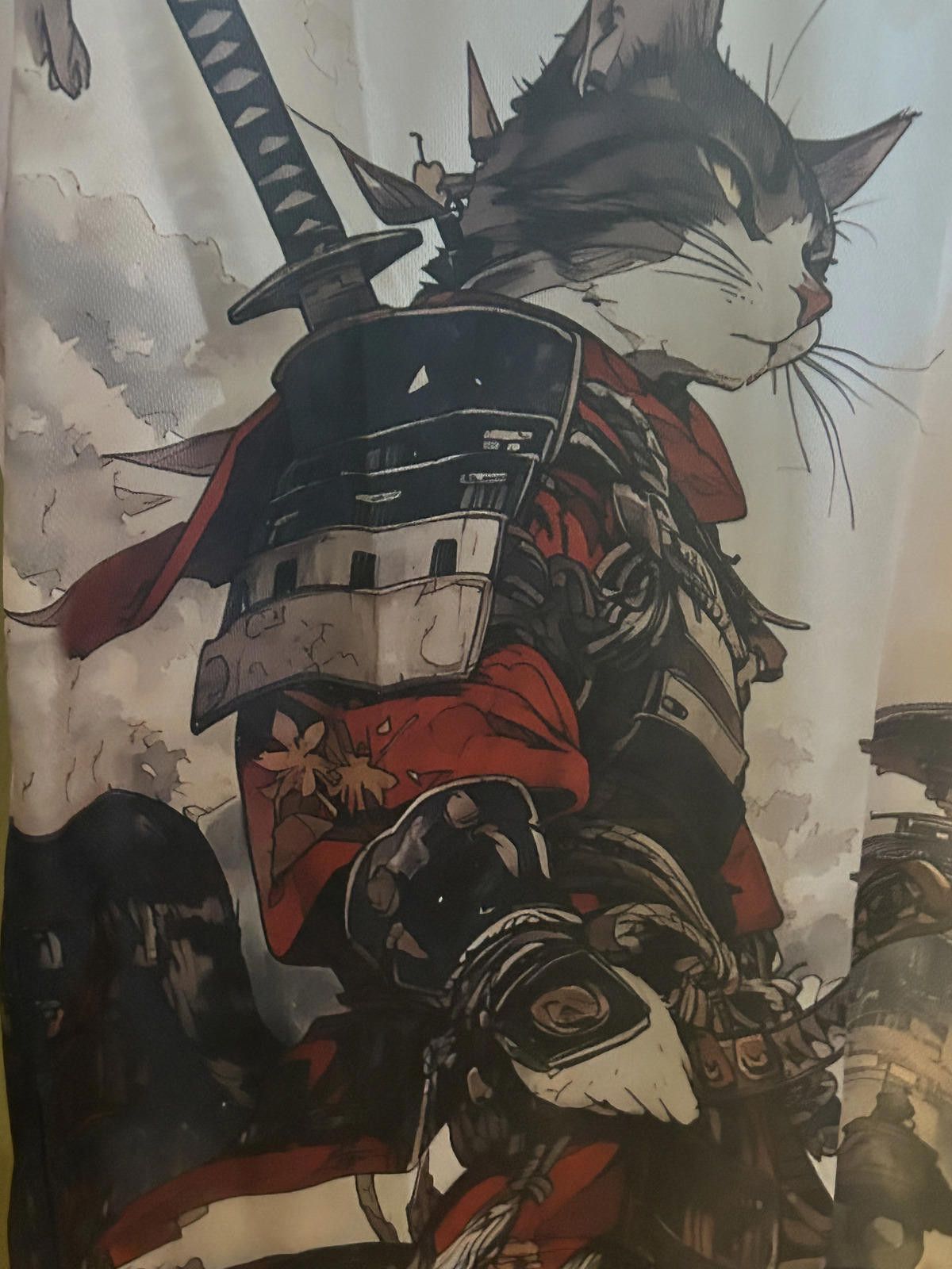 Unknown London Epic Samurai Cat Graphic T-Shirt - Medium Size US M / EU 48-50 / 2 - 2 Thumbnail