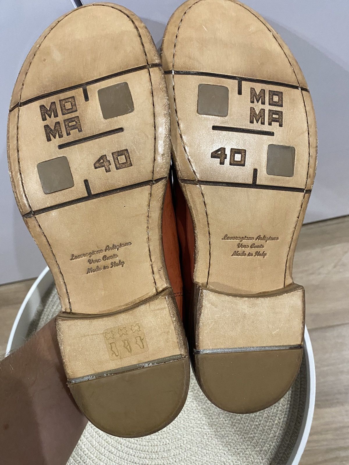 MoMA Moma Brown Leather Derby Avantgarde Shoes Size: 40 Size US 7 / EU 40 - 7 Thumbnail
