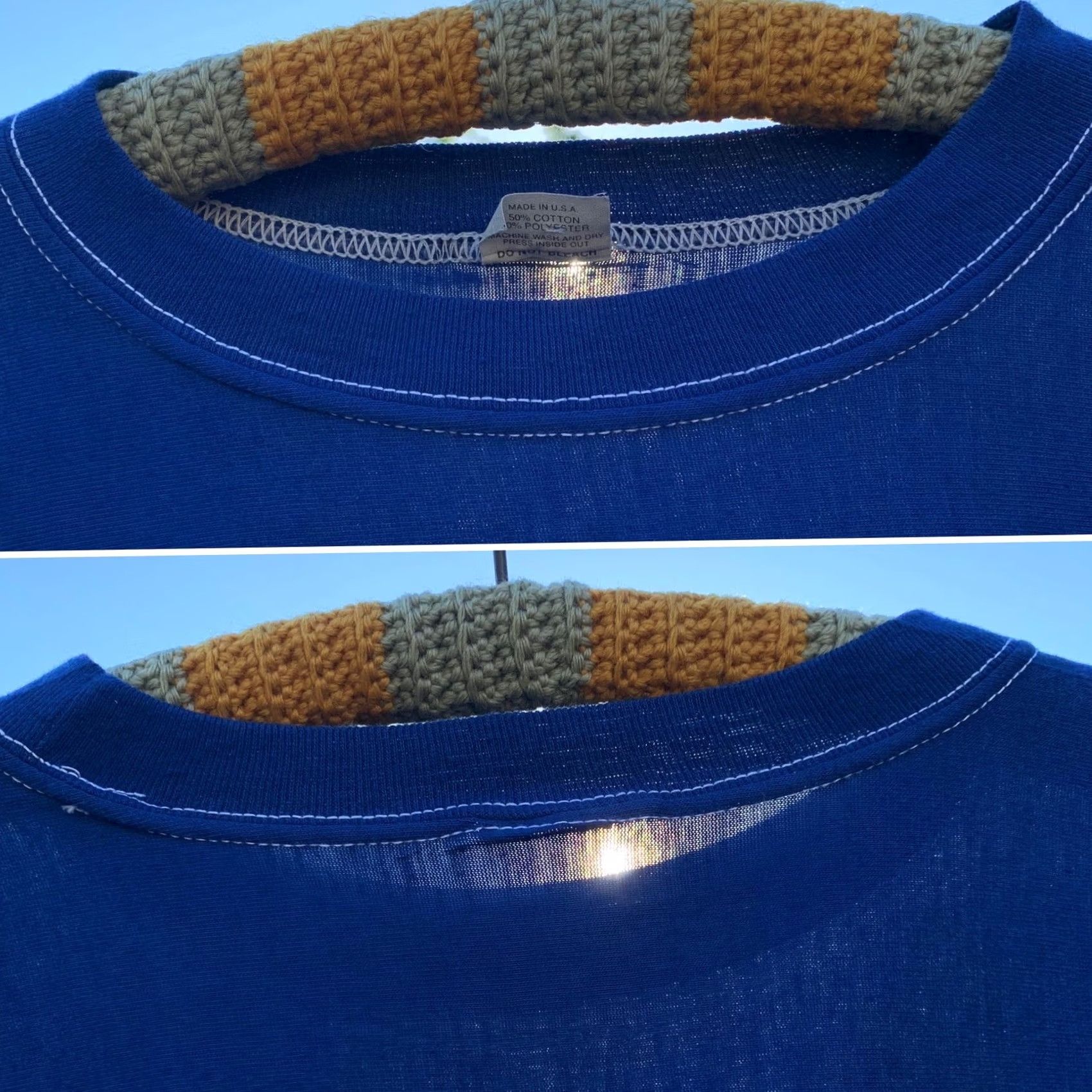 Vintage VINTAGE Roach Jersey Style T Shirt Men L Blue 70s 80s Matson’s Marauder’s Iron On O07 Roach Sportswear/Beach Shirt Mens Size US L / EU 52-54 / 3 - 5 Thumbnail