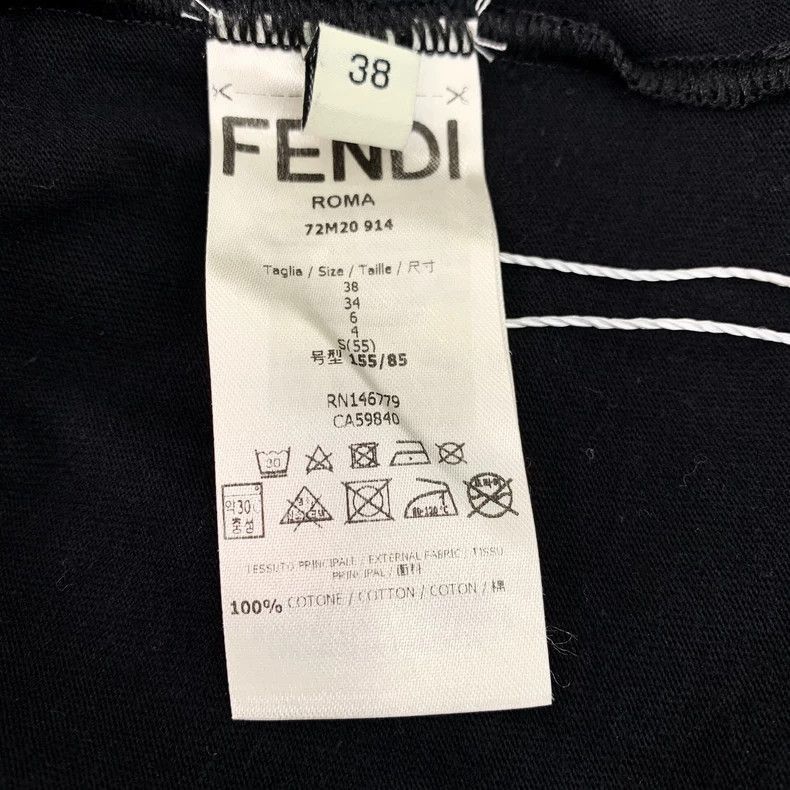 Fendi Fendi Black Monster Eyes Cotton Tshirt Size US S / EU 44-46 / 1 - 7 Thumbnail